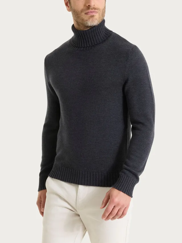 Ragno Merino Soft dolcevita uomo Oscuro Mel.