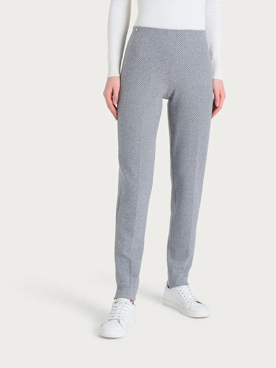 Ragno Eco Jacquard Pantalone Sigaretta skinny grigio