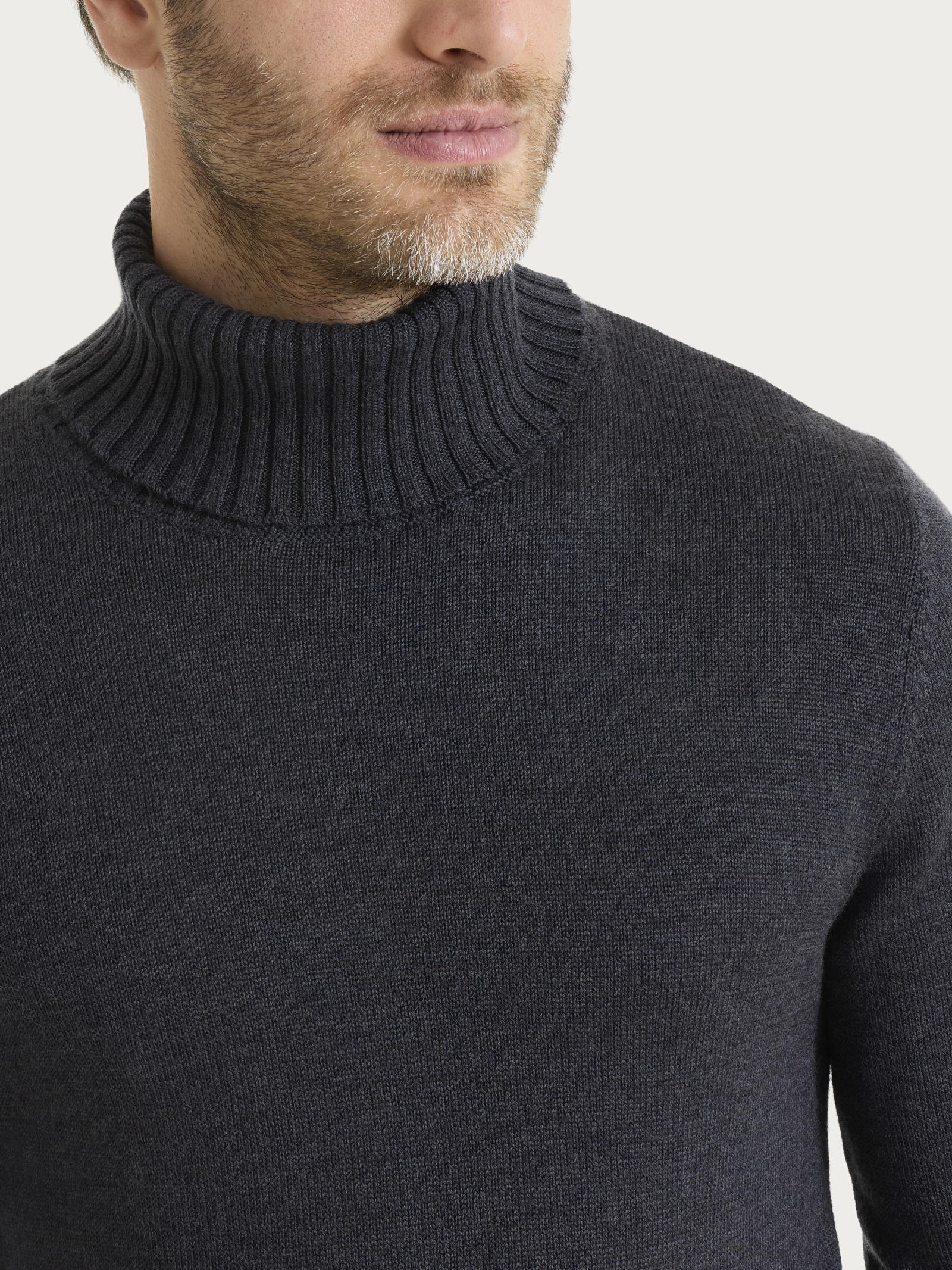 Ragno Merino Soft dolcevita uomo Oscuro Mel.