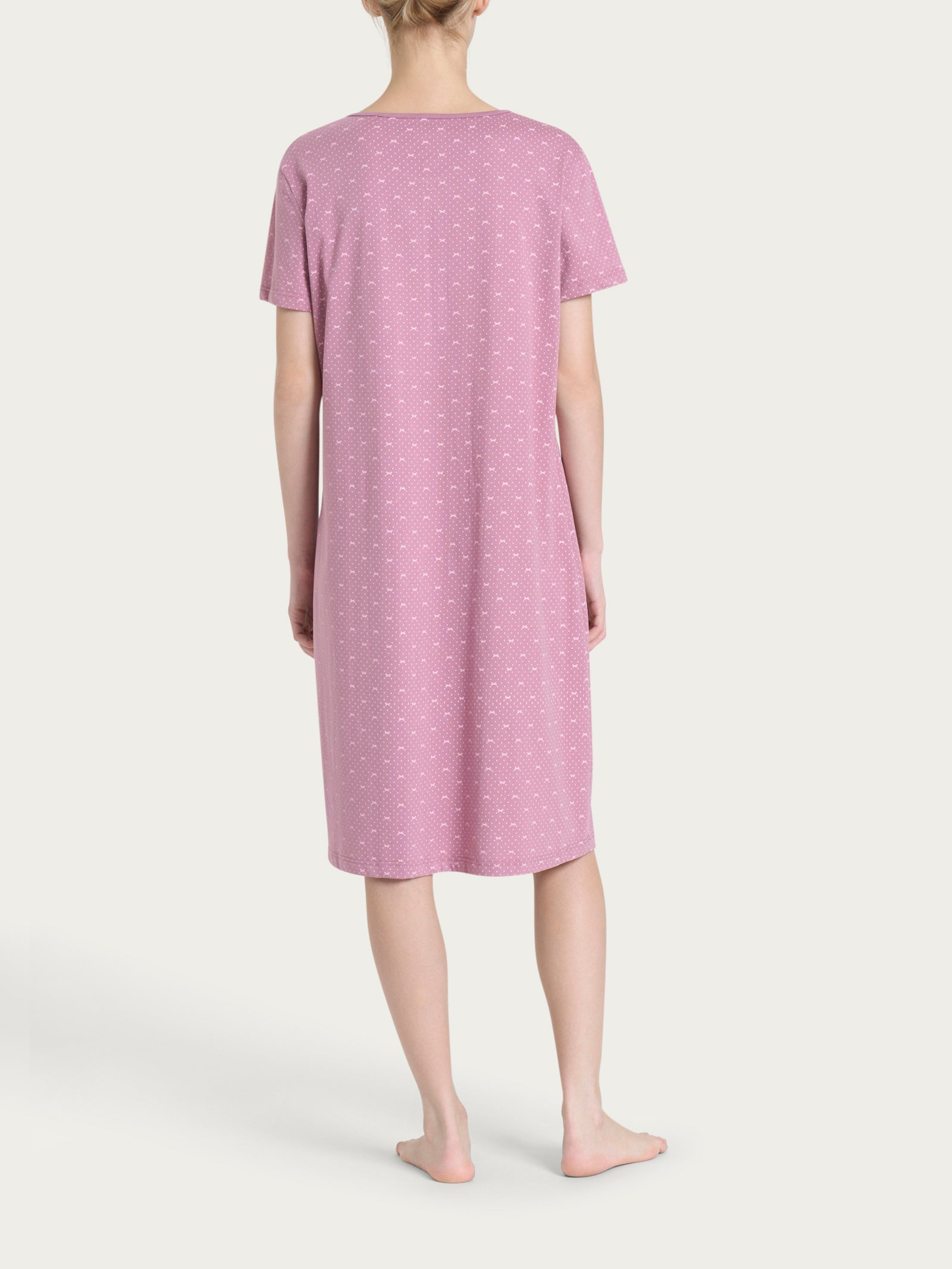 Ragno Jersey Cotone Camicia notte serafino Dusky Orchid