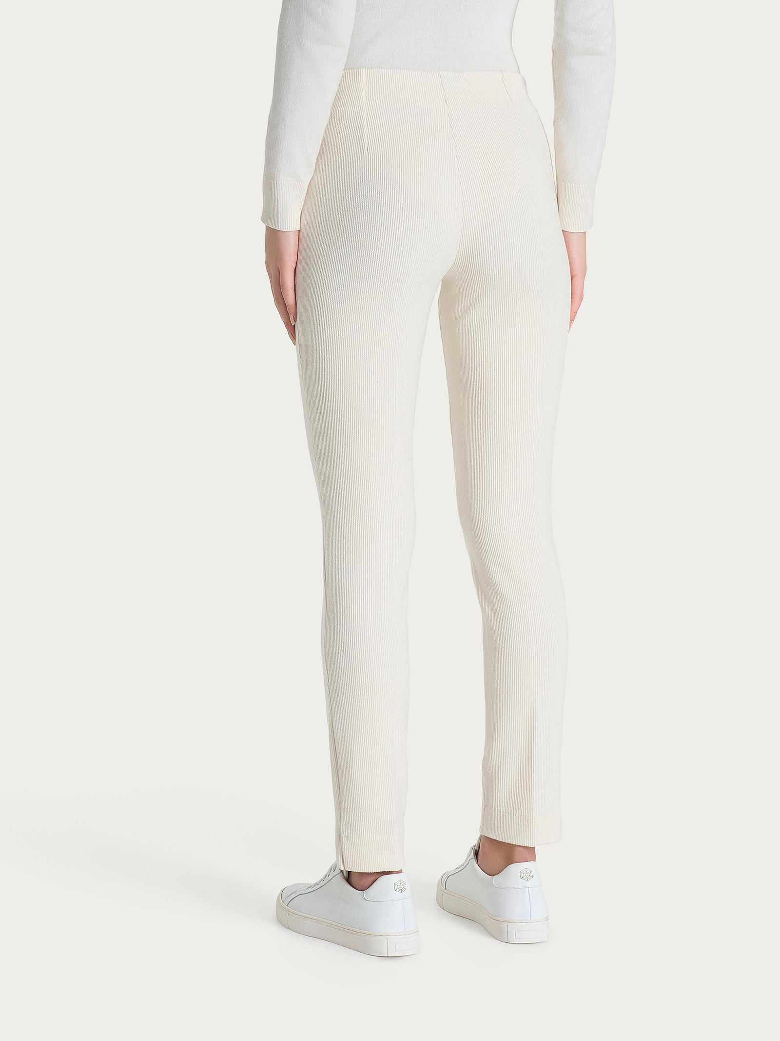 Ragno Velvet Pantalone Sigaretta Spacchetti Avorio velluto caldo