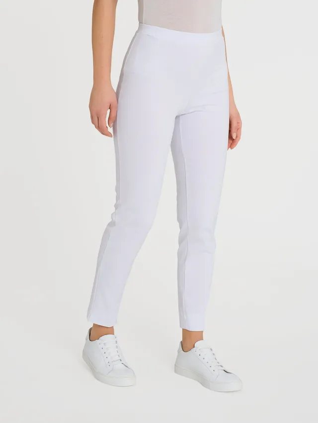 Ragno Compact Light pantalone sigaretta bianco misto cotone