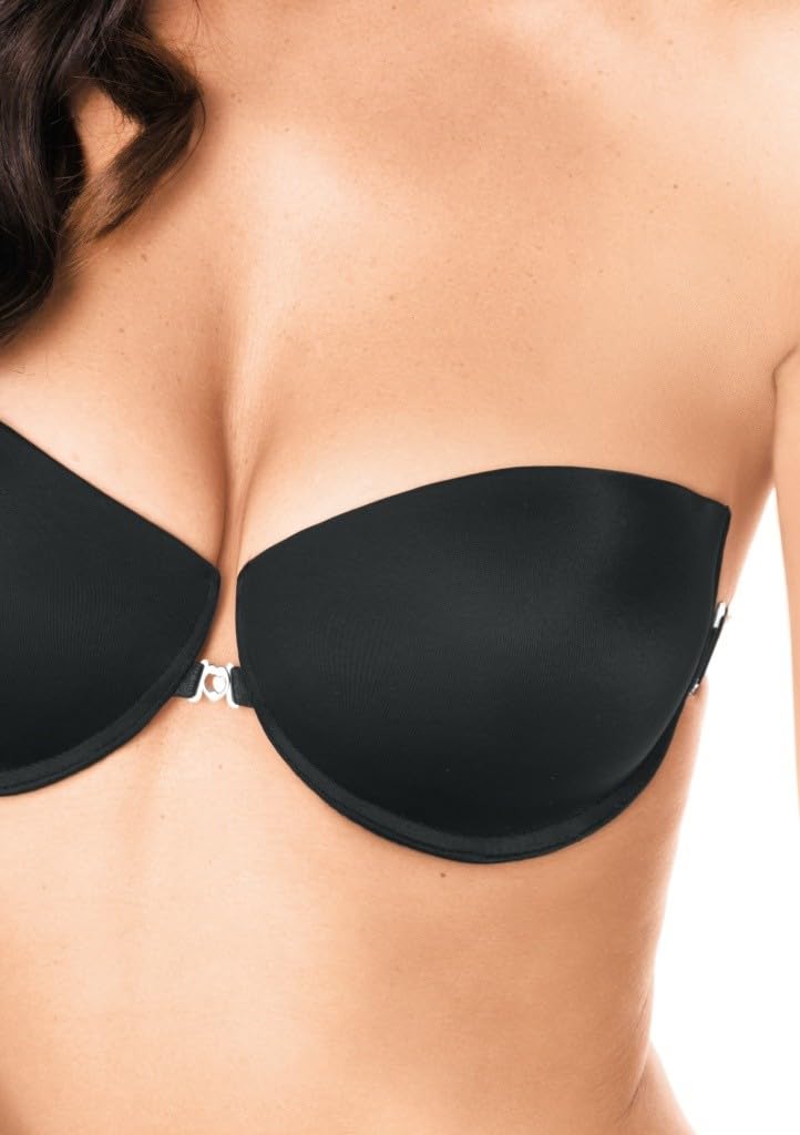 Lormar New Basic Lynette reggiseno balconcino imbottito nero in microfibra