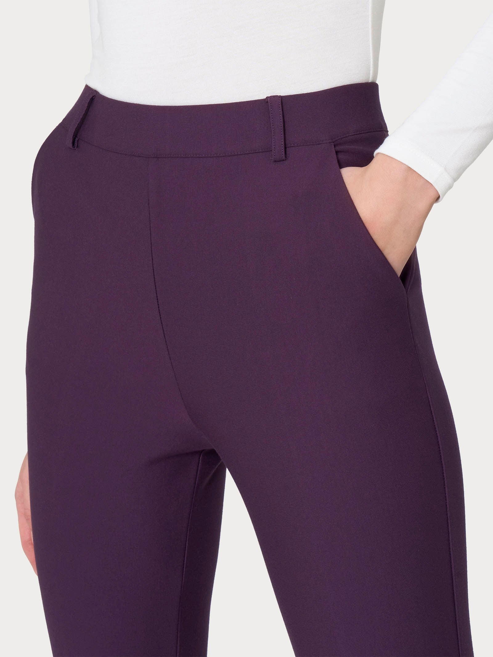 Ragno Compact Pantalone Chino Slim Donna Plum Perfect