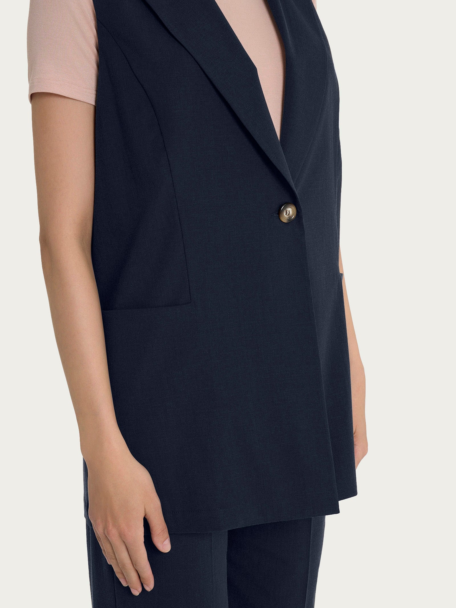 Ragno Super Natural gilet lungo Bleu