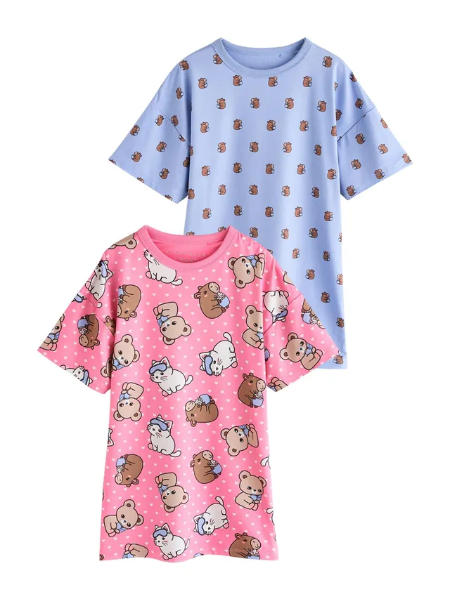 Next camicie notte bambina confezione 2 pezzi morbide