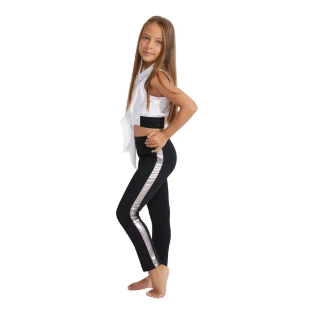 Jadea Leggings Bambina Cotone Elasticizzato Argento 3-4 Anni