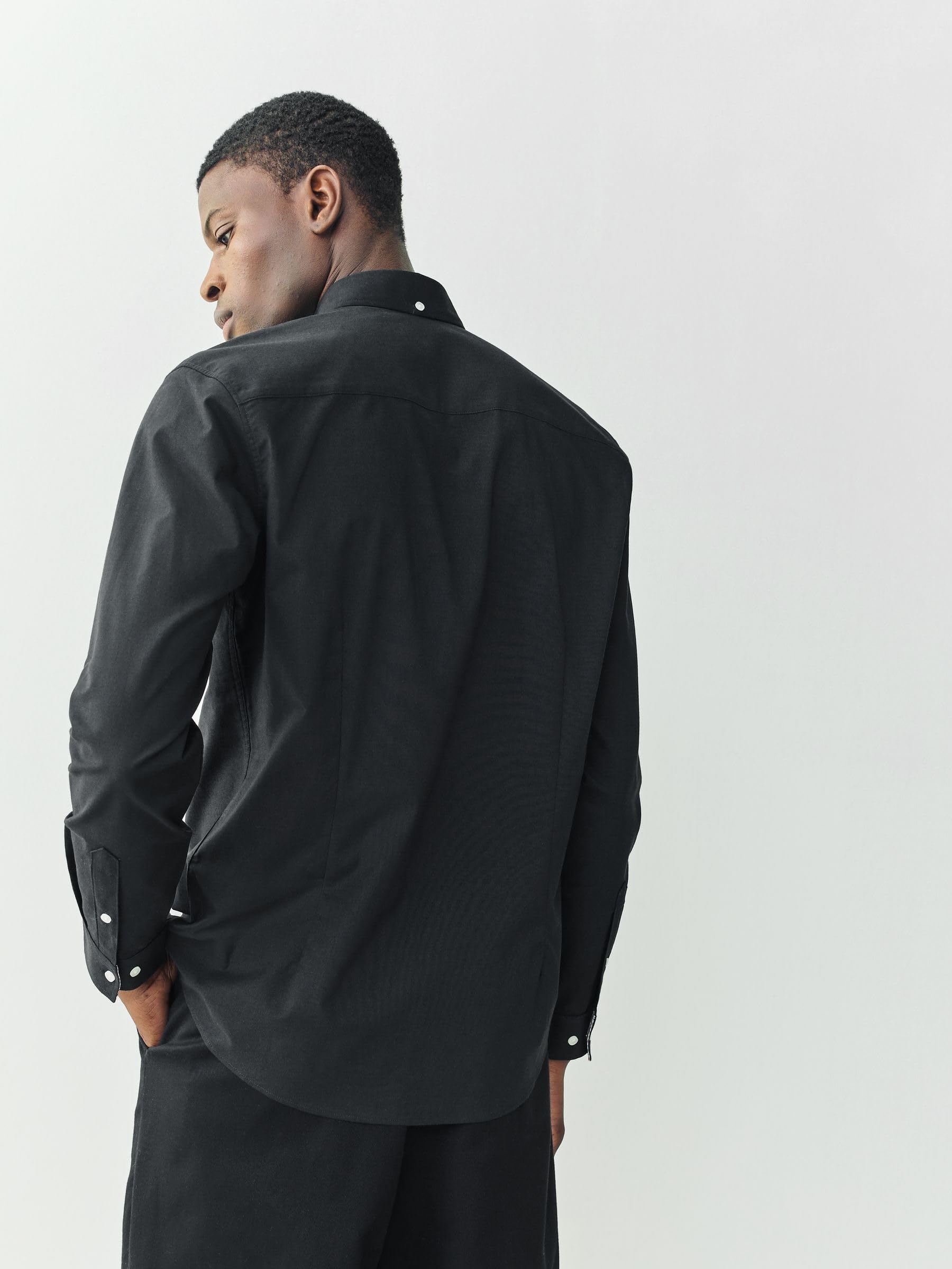 Next Oxford camicia uomo maniche lunghe elasticizzata