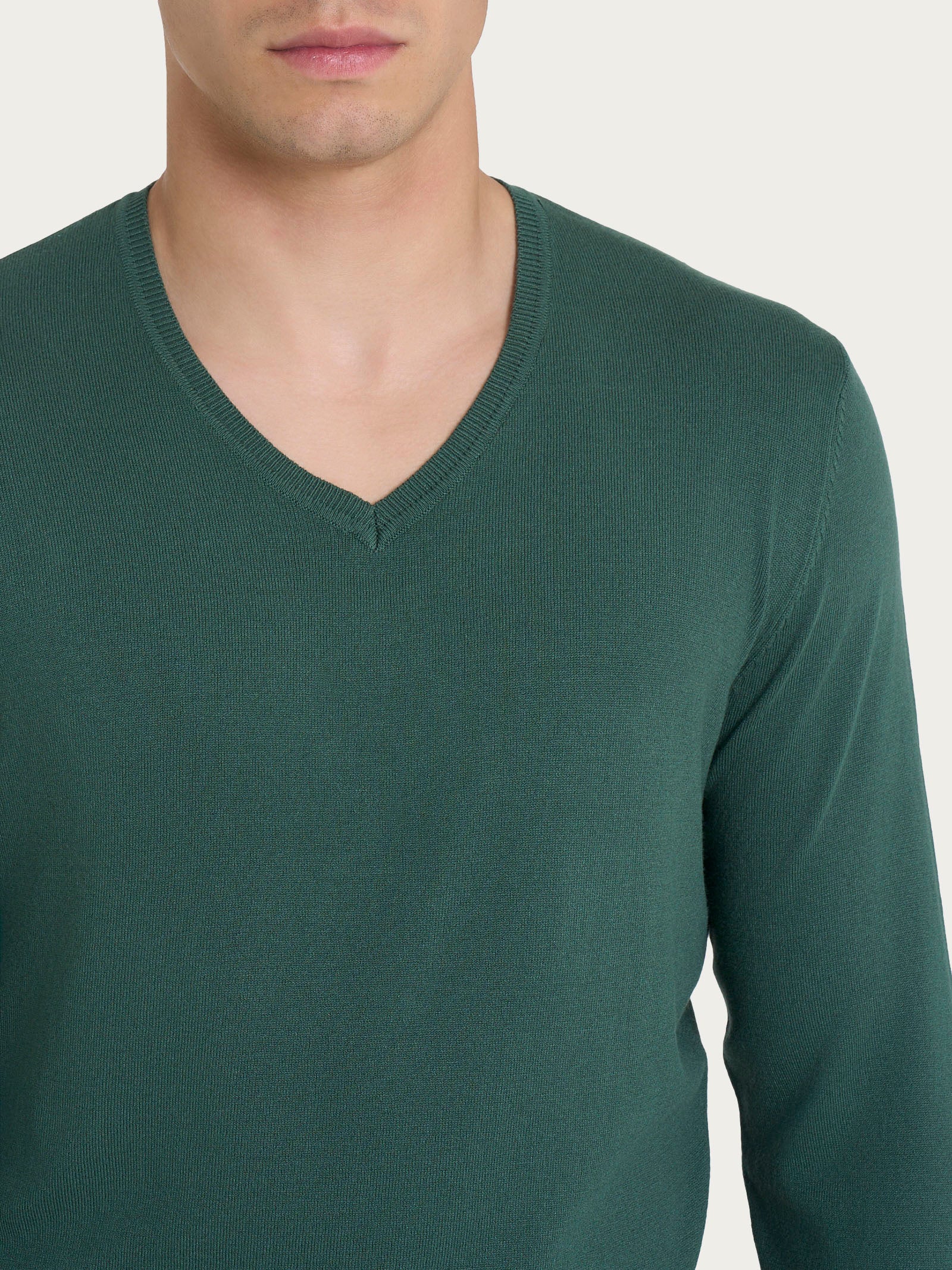 Ragno Summertime pull scollo V manica lunga dark forest