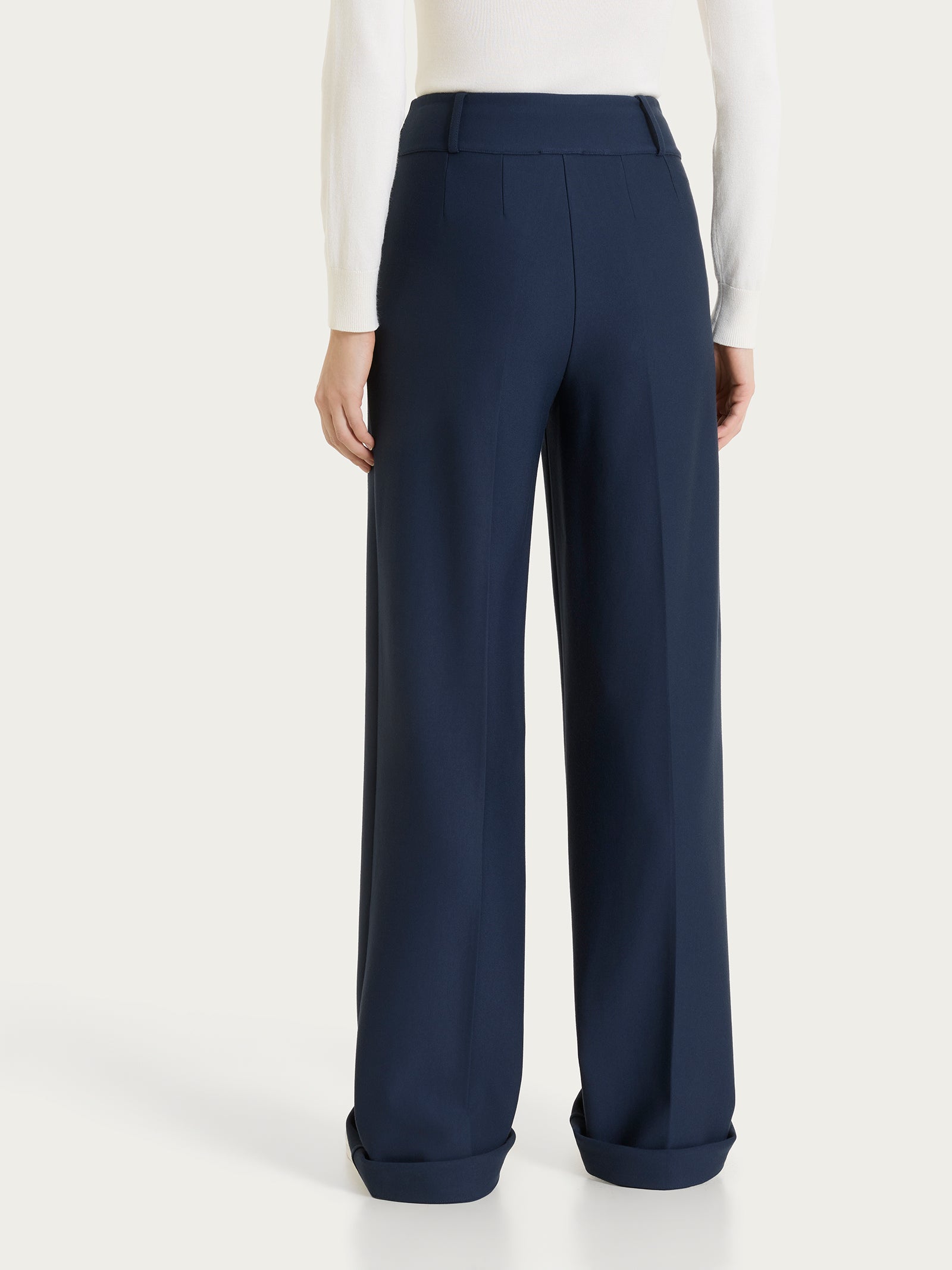 Ragno Compact Pantalone Ampio Tasche Pinces Persia wide leg