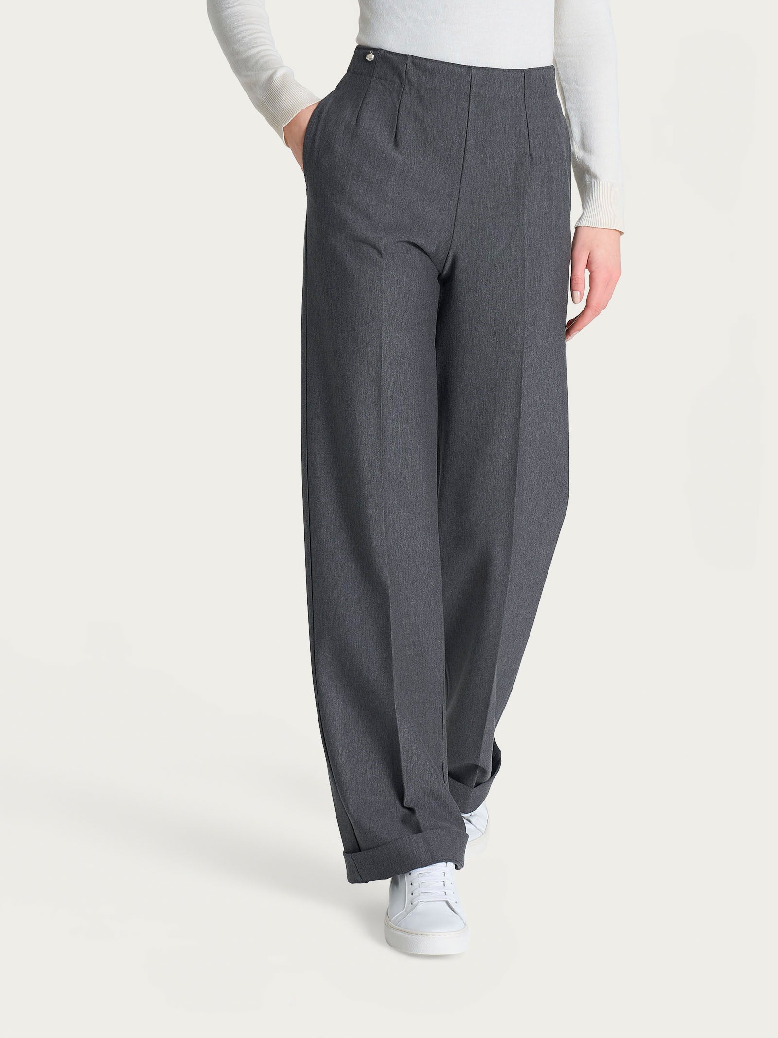 Ragno Gem Pantalone Ampio Ardesia Mel compact elasticizzato