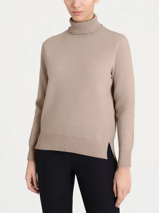 Ragno Four Seasons Dolcevita Asimmetrico Super Soft maglia Cammello