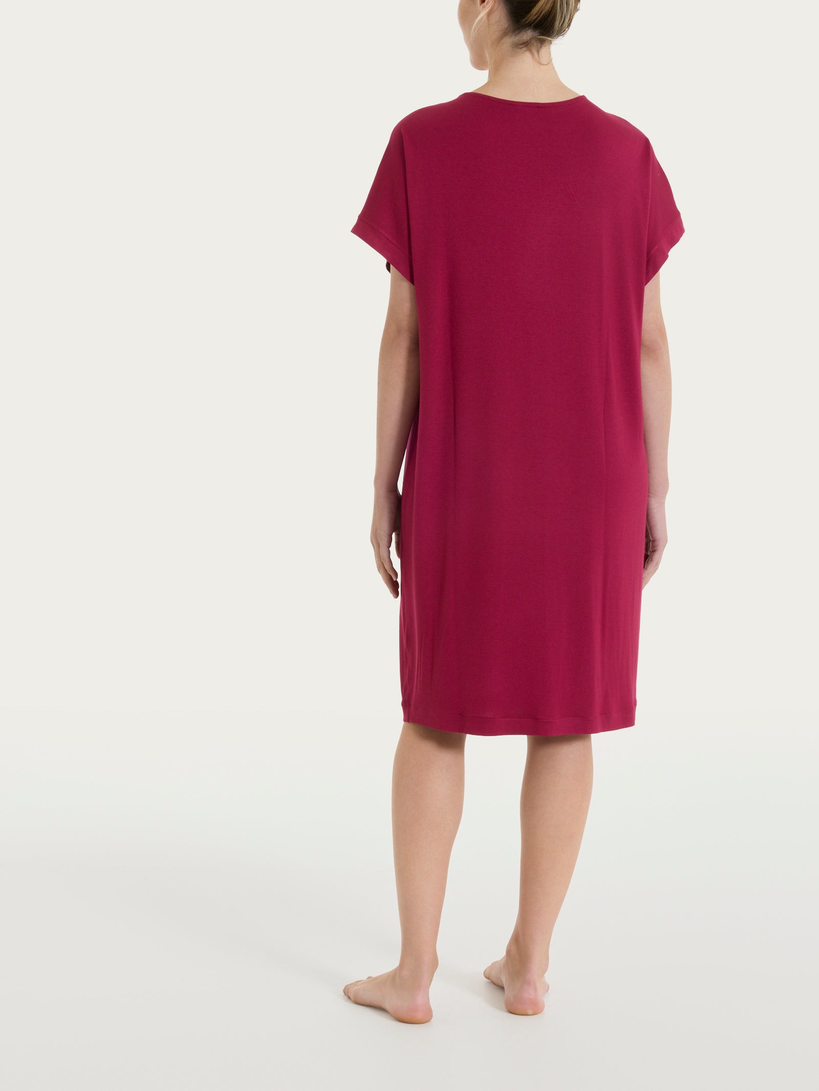 Ragno Beachwear Occhielli abito Beet Red in viscosa fresca