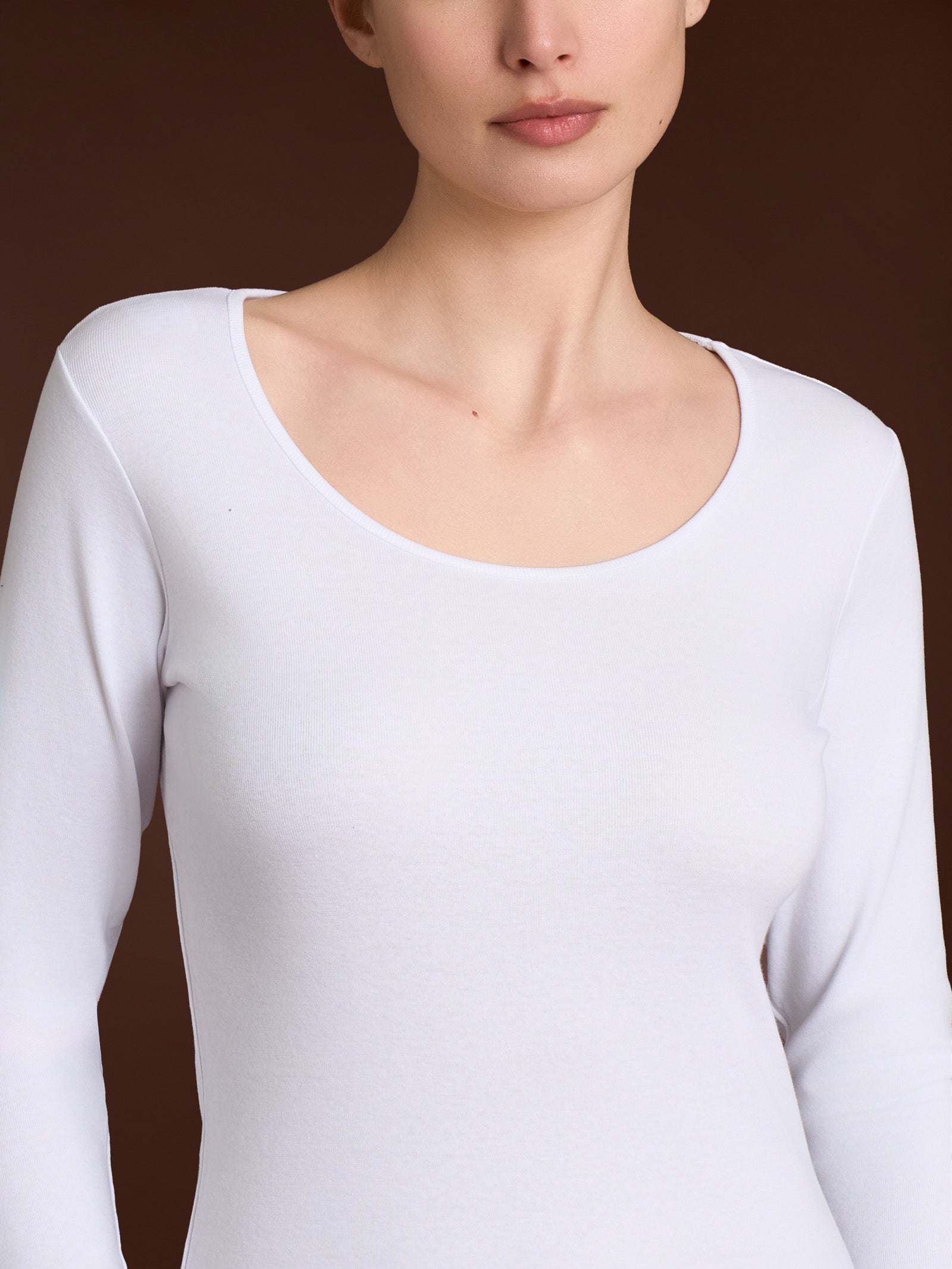 Ragno Thermo Cotton Maglietta girocollo caldo cotone Bianco