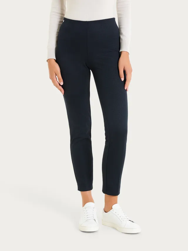 Ragno Compact pantalone sigaretta micro check blu