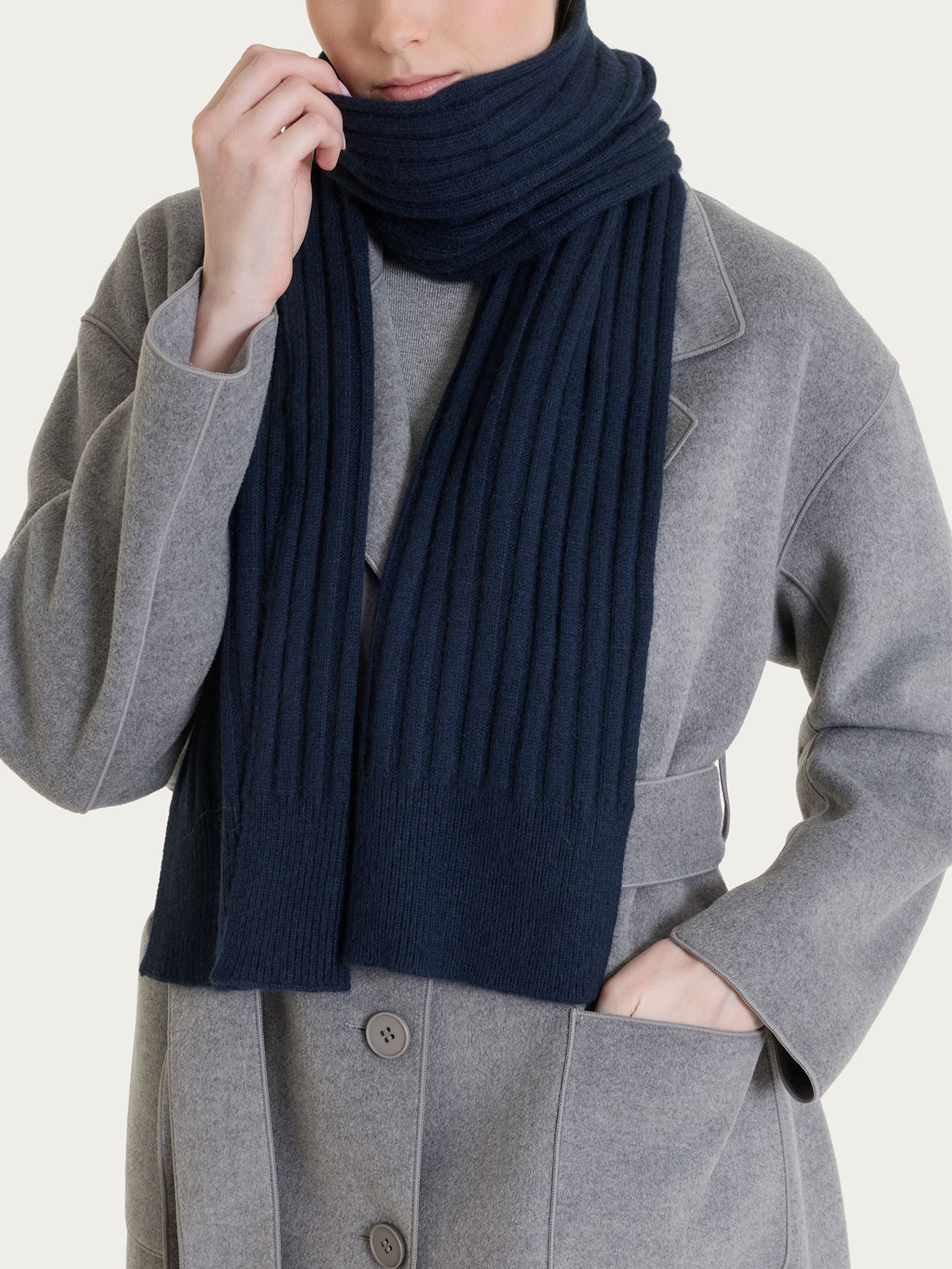 Ragno Natural Soft sciarpa unisex bleu calda