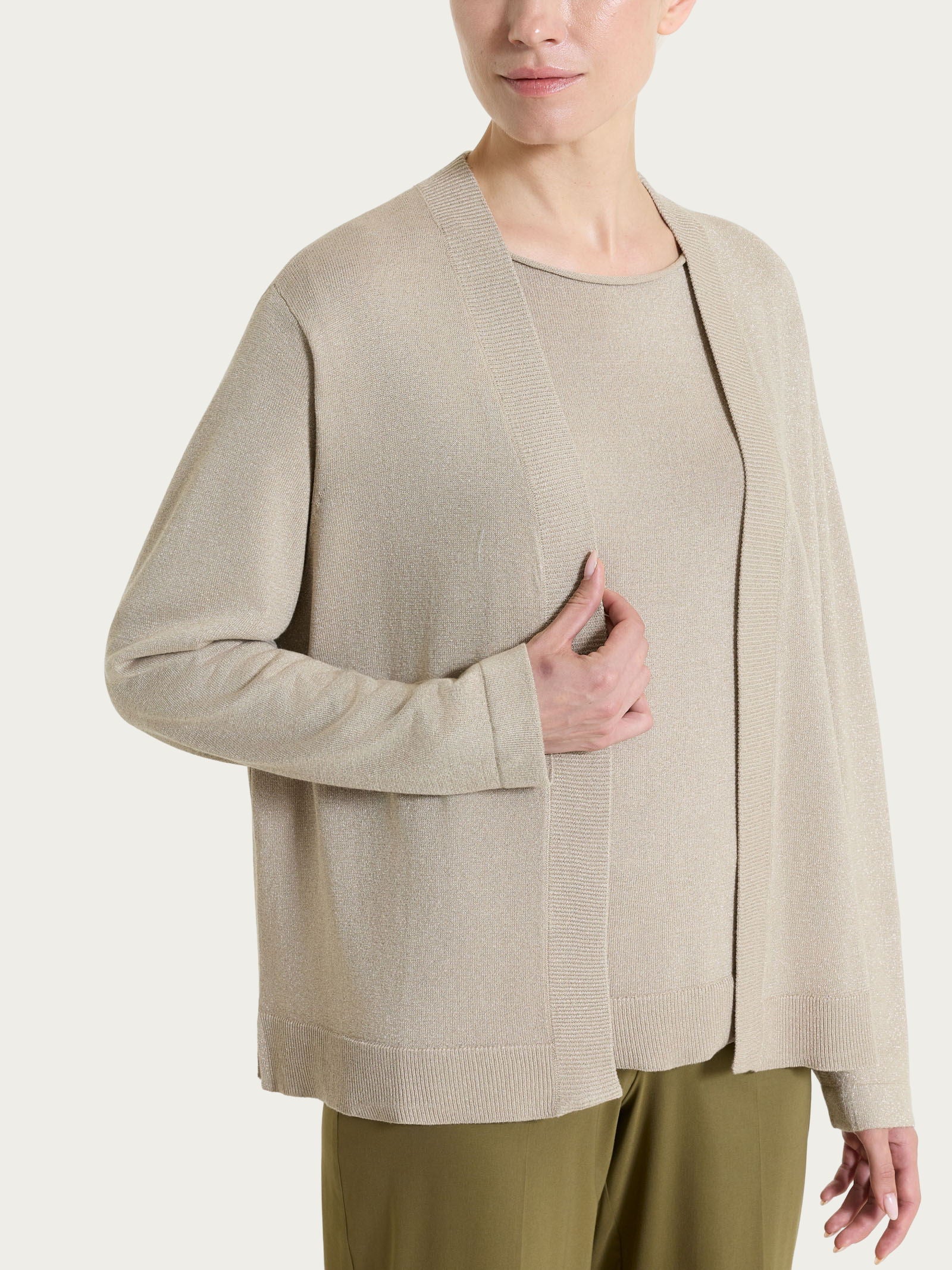Ragno Summertime Cardigan Aperto Lurex Crockery leggero