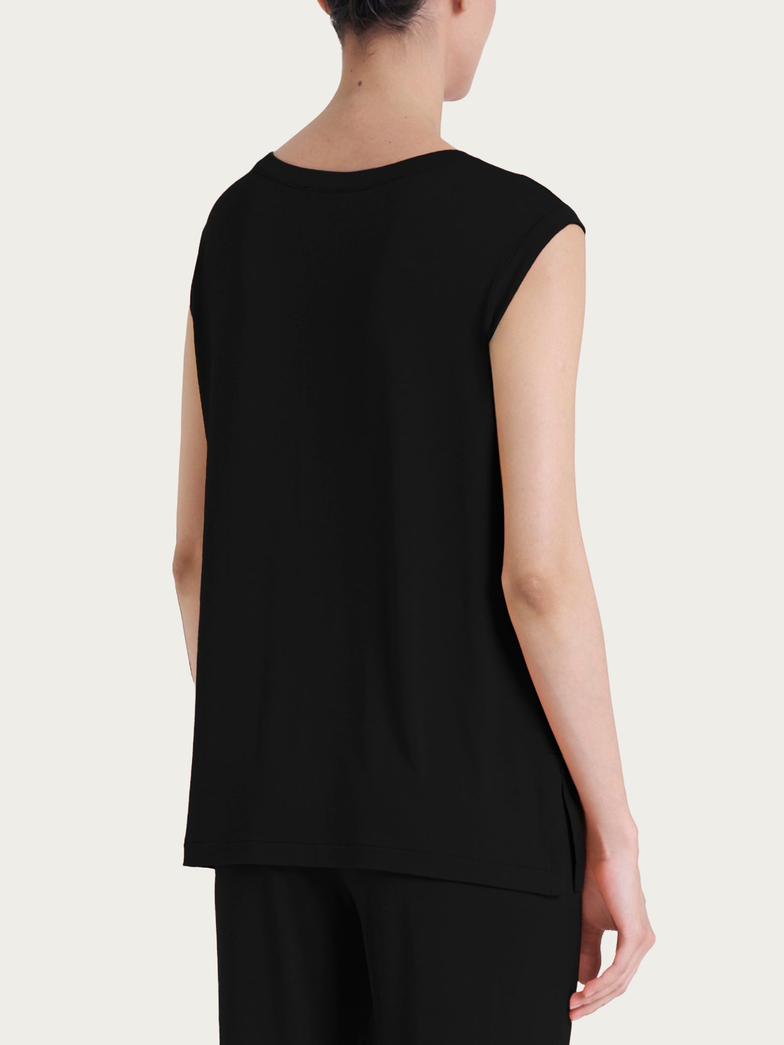 Ragno Viscosa Summer Top scollo a goccia canotta donna Nero viscosa
