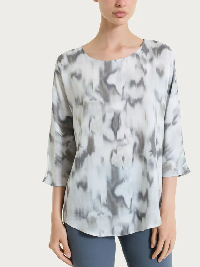 Ragno EcoSeta blusa 3/4 Fant. Turbulence fantasia morbida