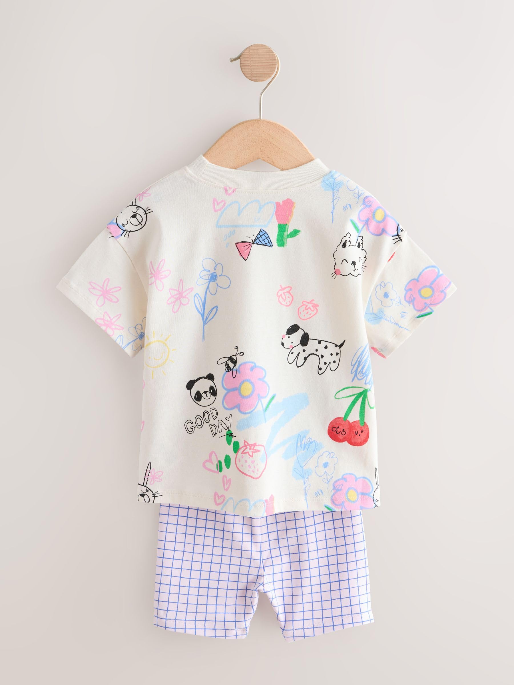 Next completo bambina maglietta e ciclisti 2 pezzi 104-110