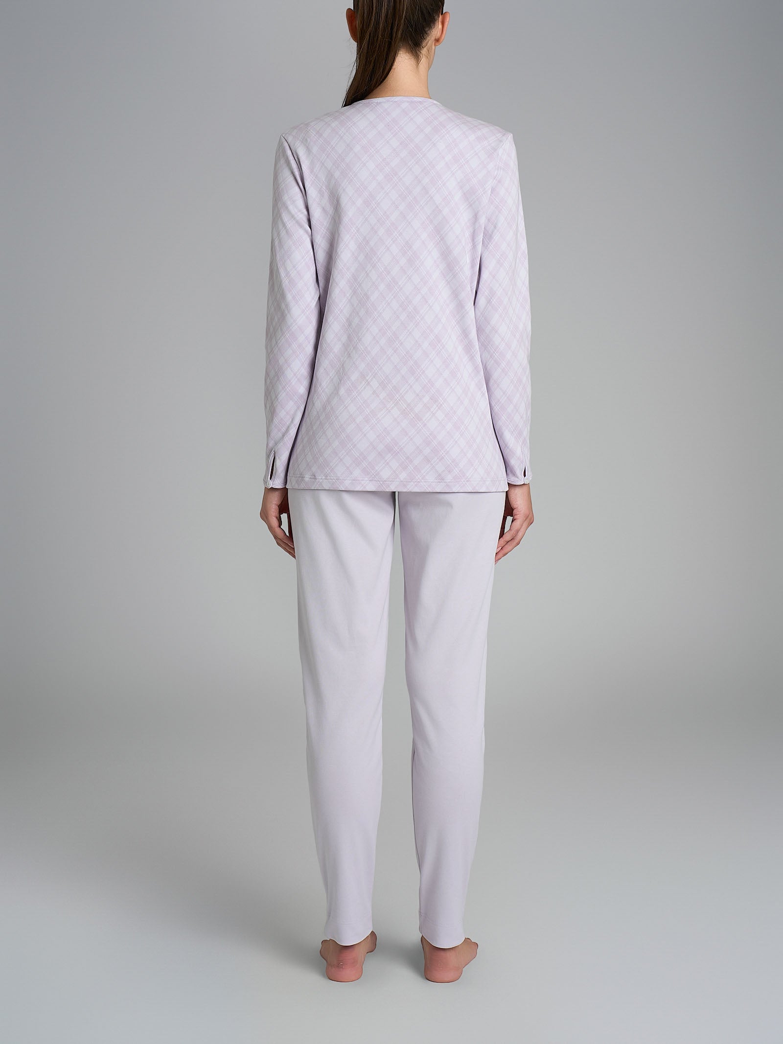 Ragno Sweet Emotion pigiama serafino cotone Lavender Blue