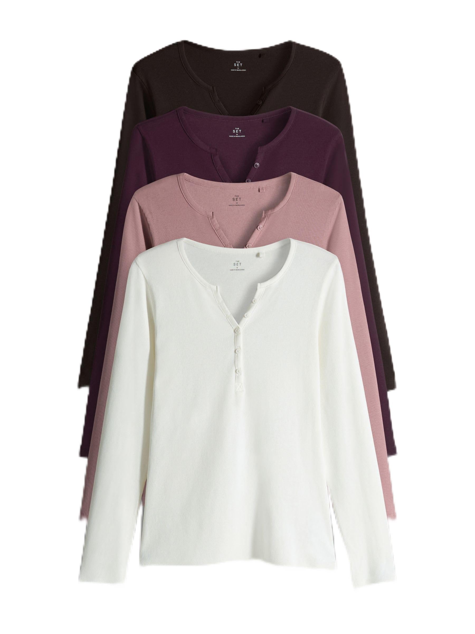 Geo Next The Set Maglia Serafino Donna 4 Pezzi Maniche Lunghe