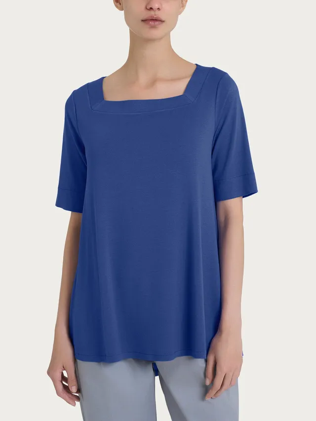 Ragno Maglia Manica 3/4 Jersey Viscosa Blueberry