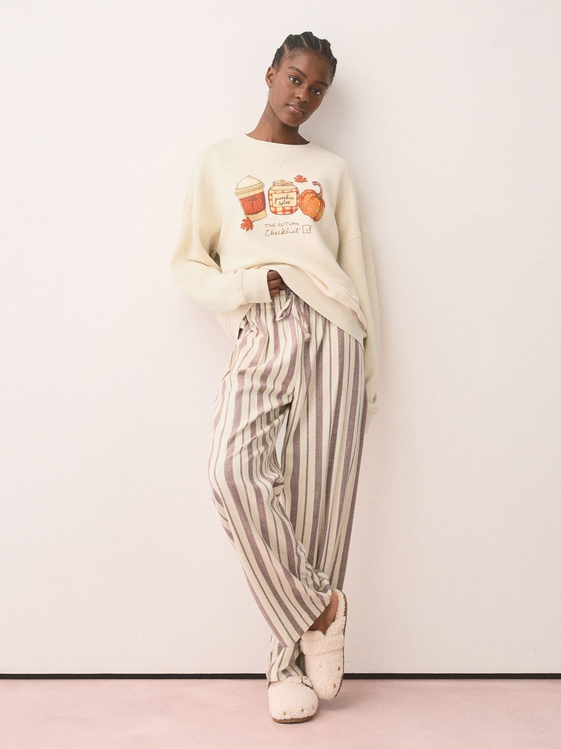 Next pigiama flanella donna con felpa taglia 48