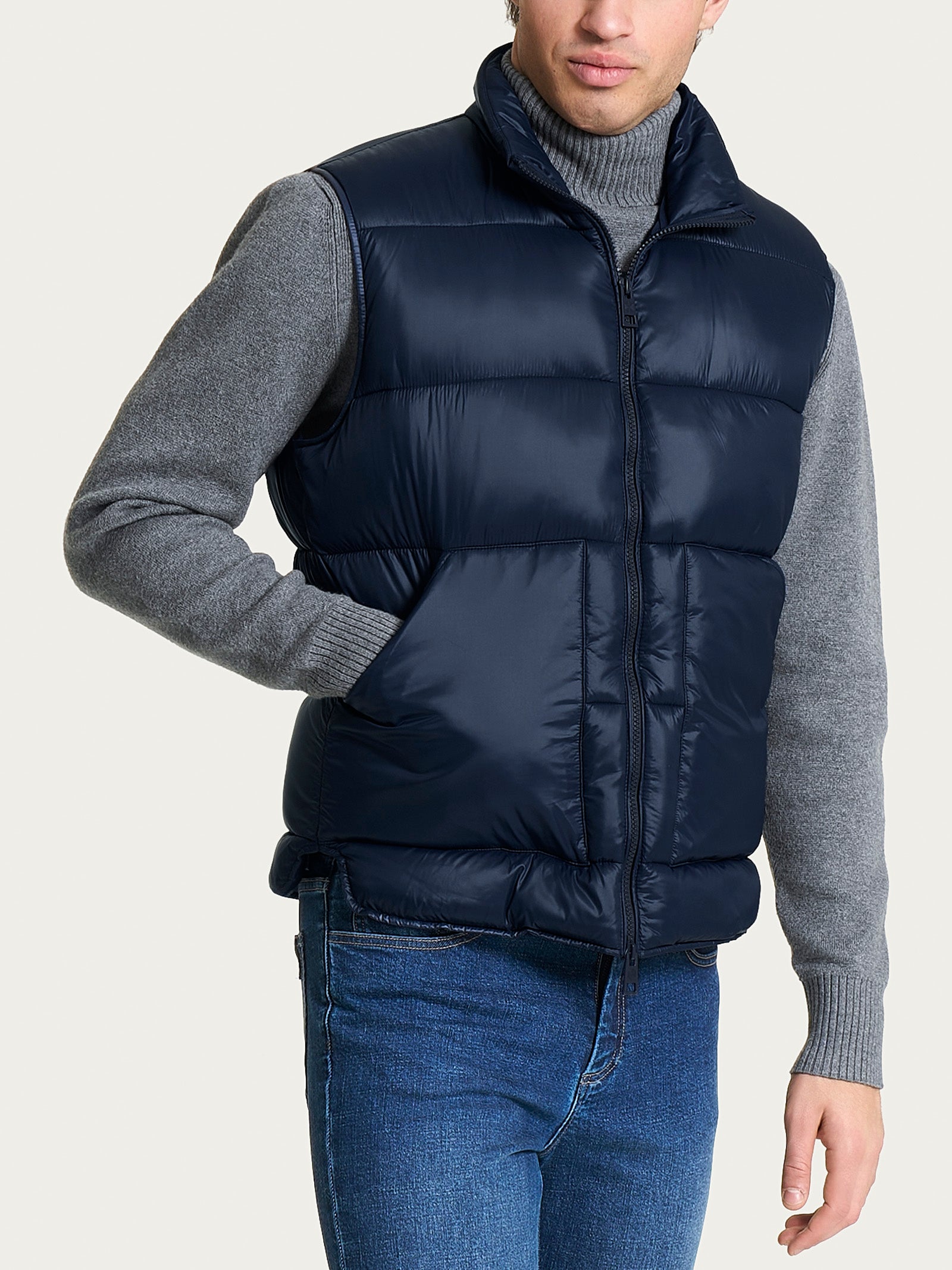 Ragno Vegan Down Piumino Smanicato Outer Space Lucido