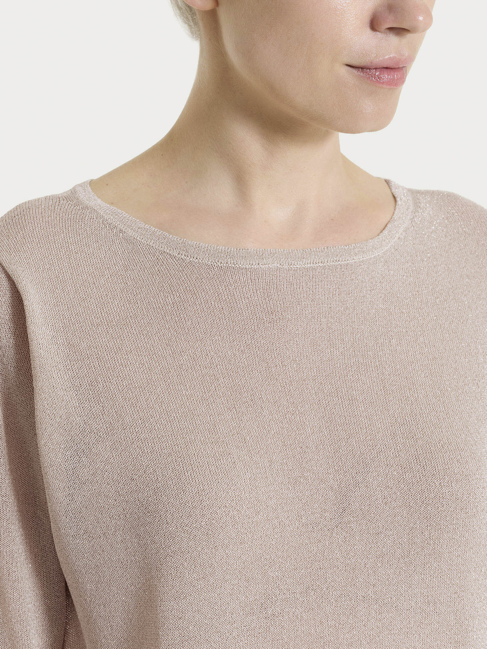 Ragno Crêpe Lurex Manica 3/4 Barchetta maglia sphinx luminosa