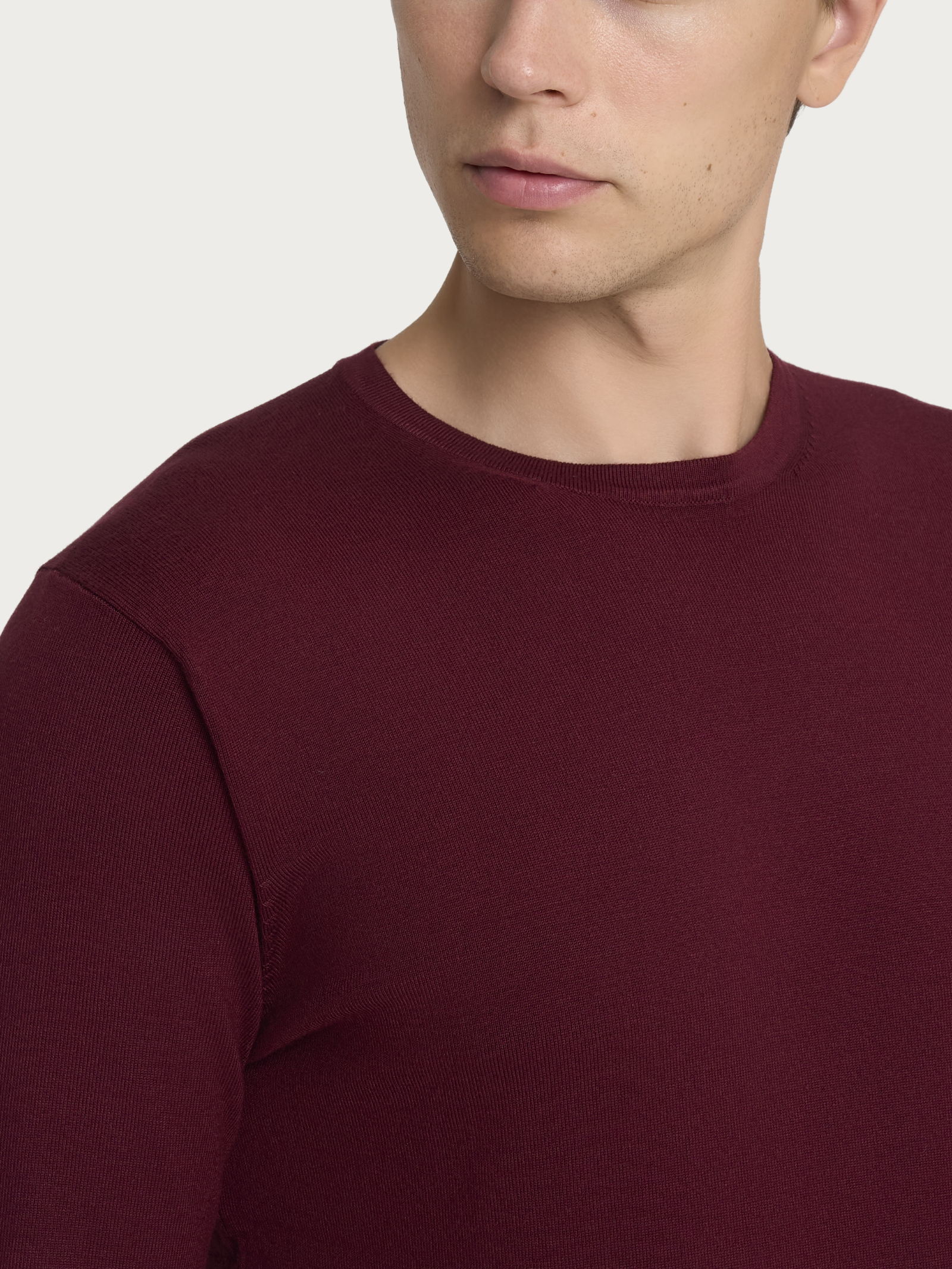 Ragno Four Seasons girocollo pullover uomo zinfandel viscosa