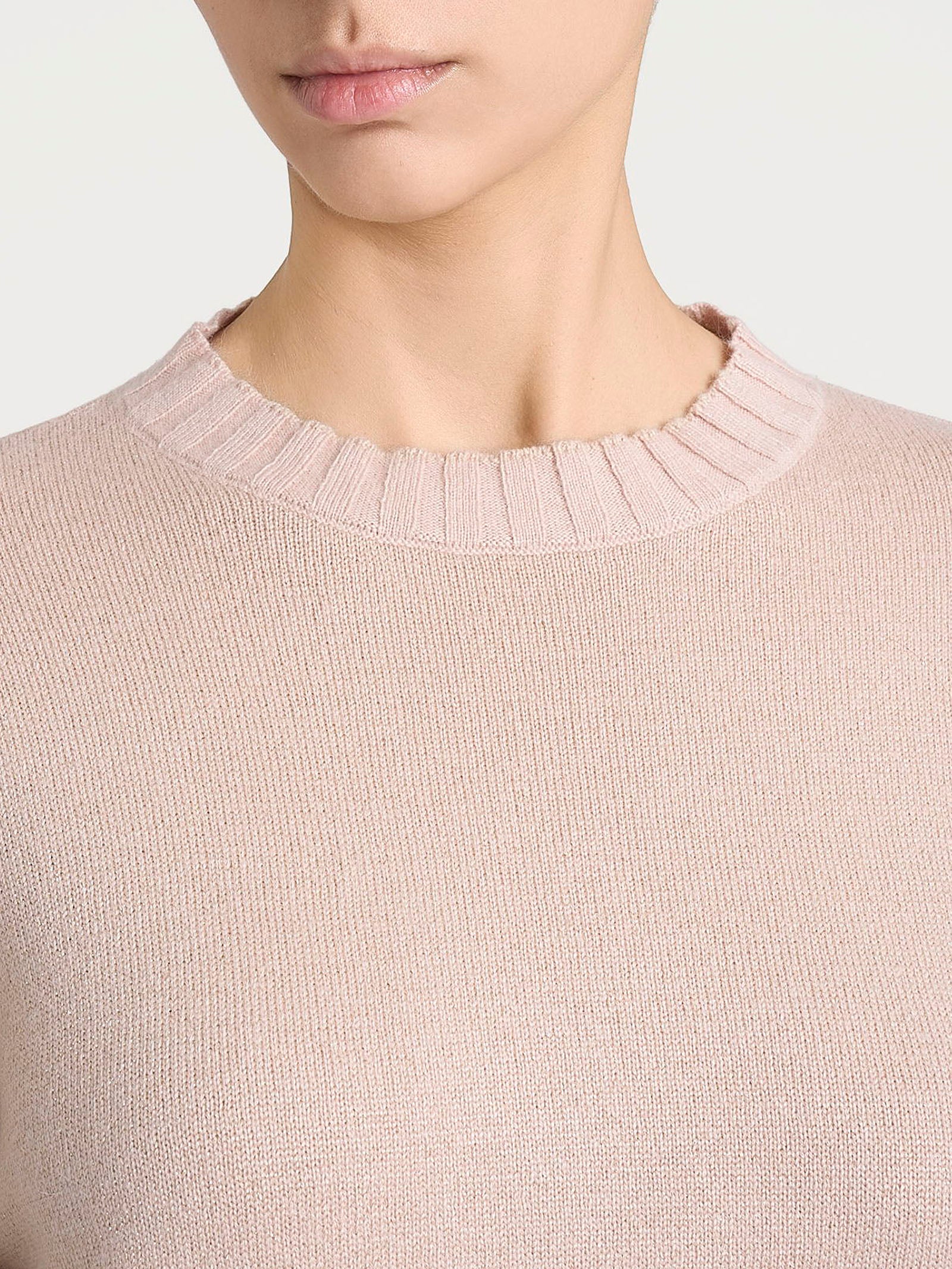 Ragno Maglia Girocollo Natural Soft Lurex Cameo Rose