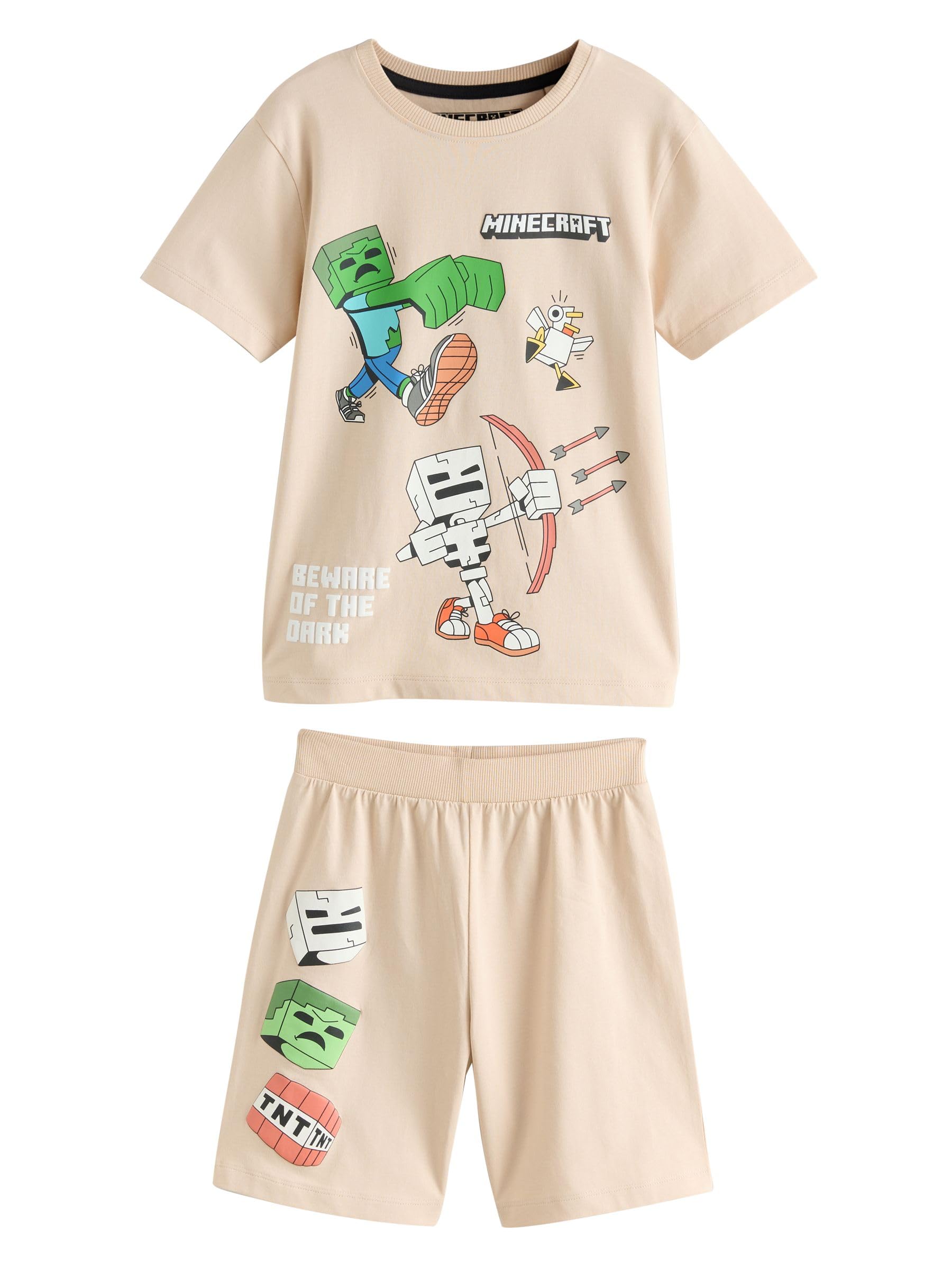 Next Pigiama corto bambino Minecraft 3 pezzi 128 cotone