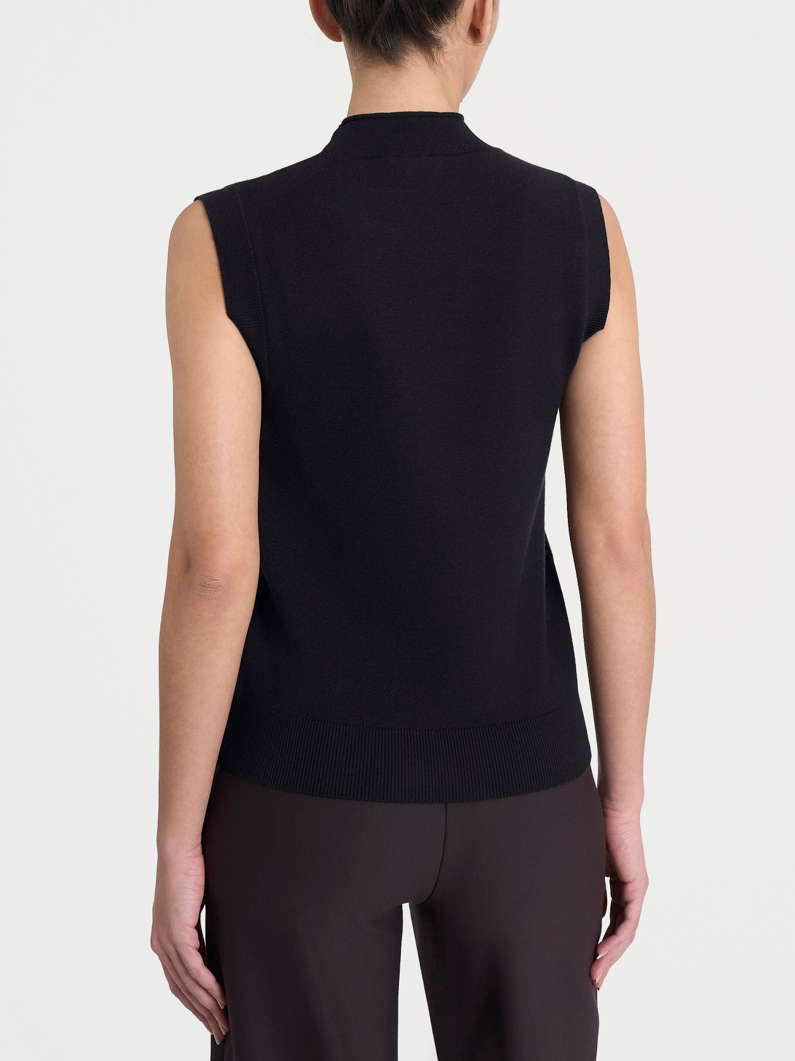 Ragno Super Soft maglia smanicata lupetto donna nero