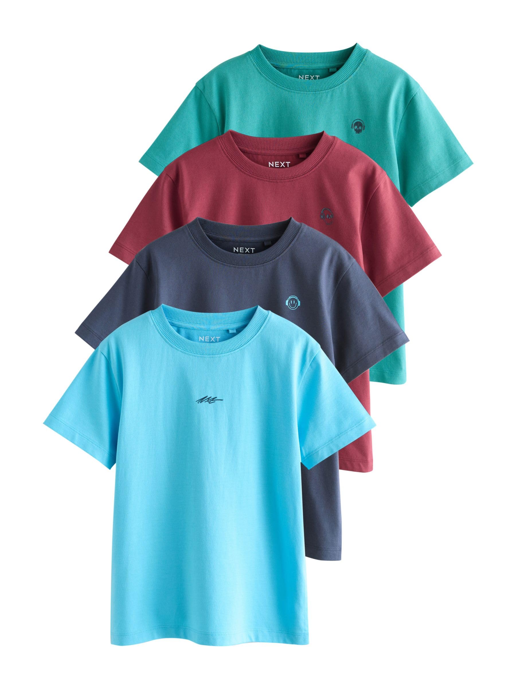 Next T-shirt ragazzo maniche corte 98 4 pezzi cotone