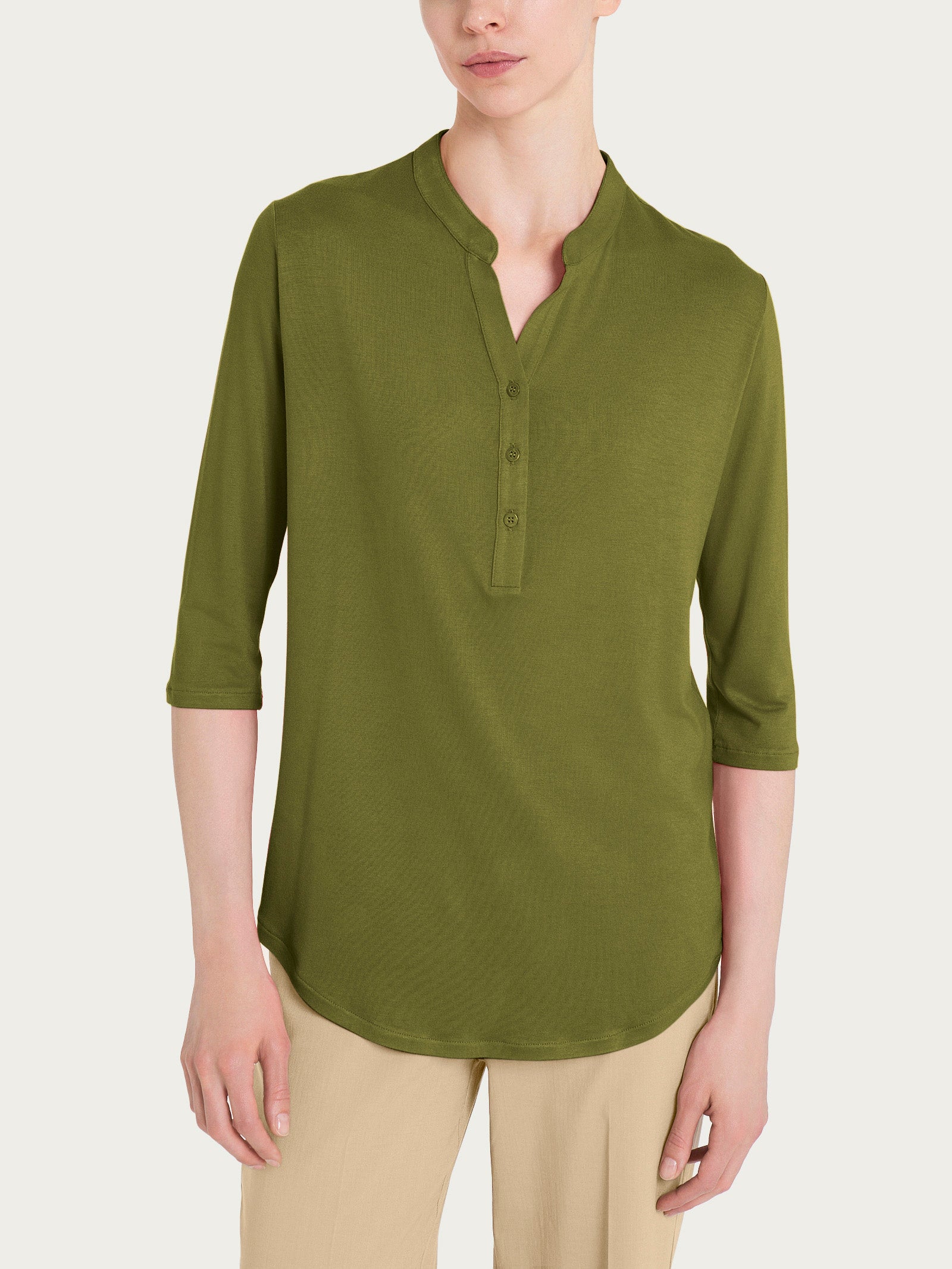 Ragno Viscosa Summer maglietta 3/4 Sphagnum scollo V