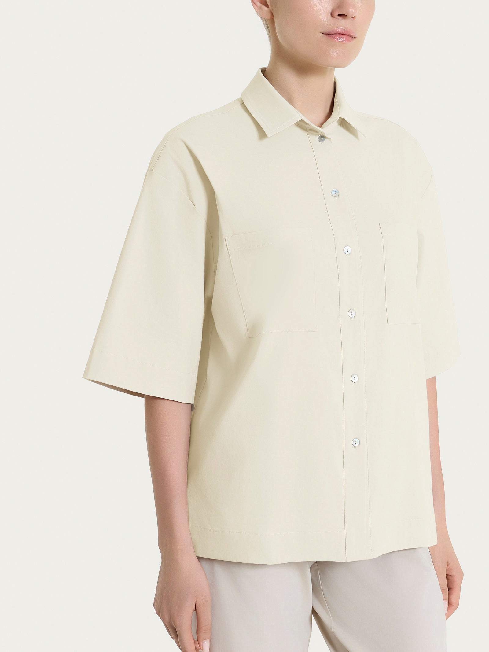 Ragno Super Fresh Camicia Whitecap Gray manica corta cotone