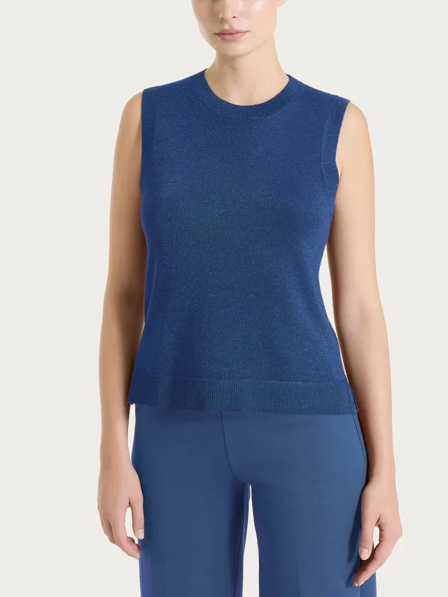 Ragno Summertime Gilet Smanicato Lurex Oceana leggero