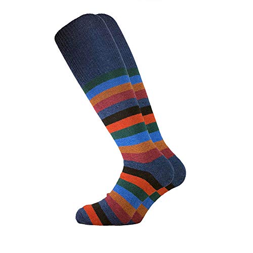Lady C Punto Rigacash3 calze uomo lunghe lana cashmere