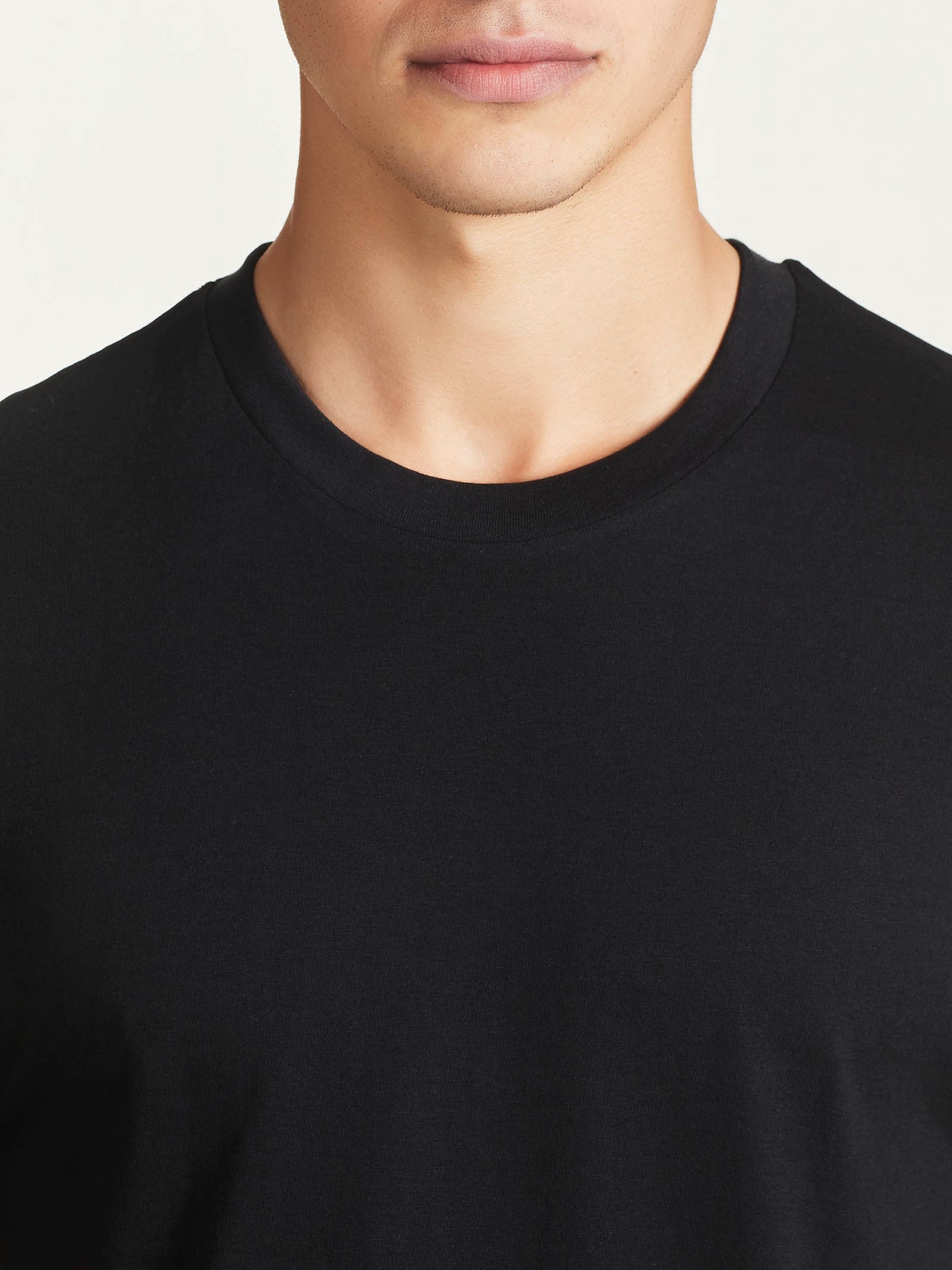 Ragno 100% Cotton Maglietta collo alto Nero bipack cotone