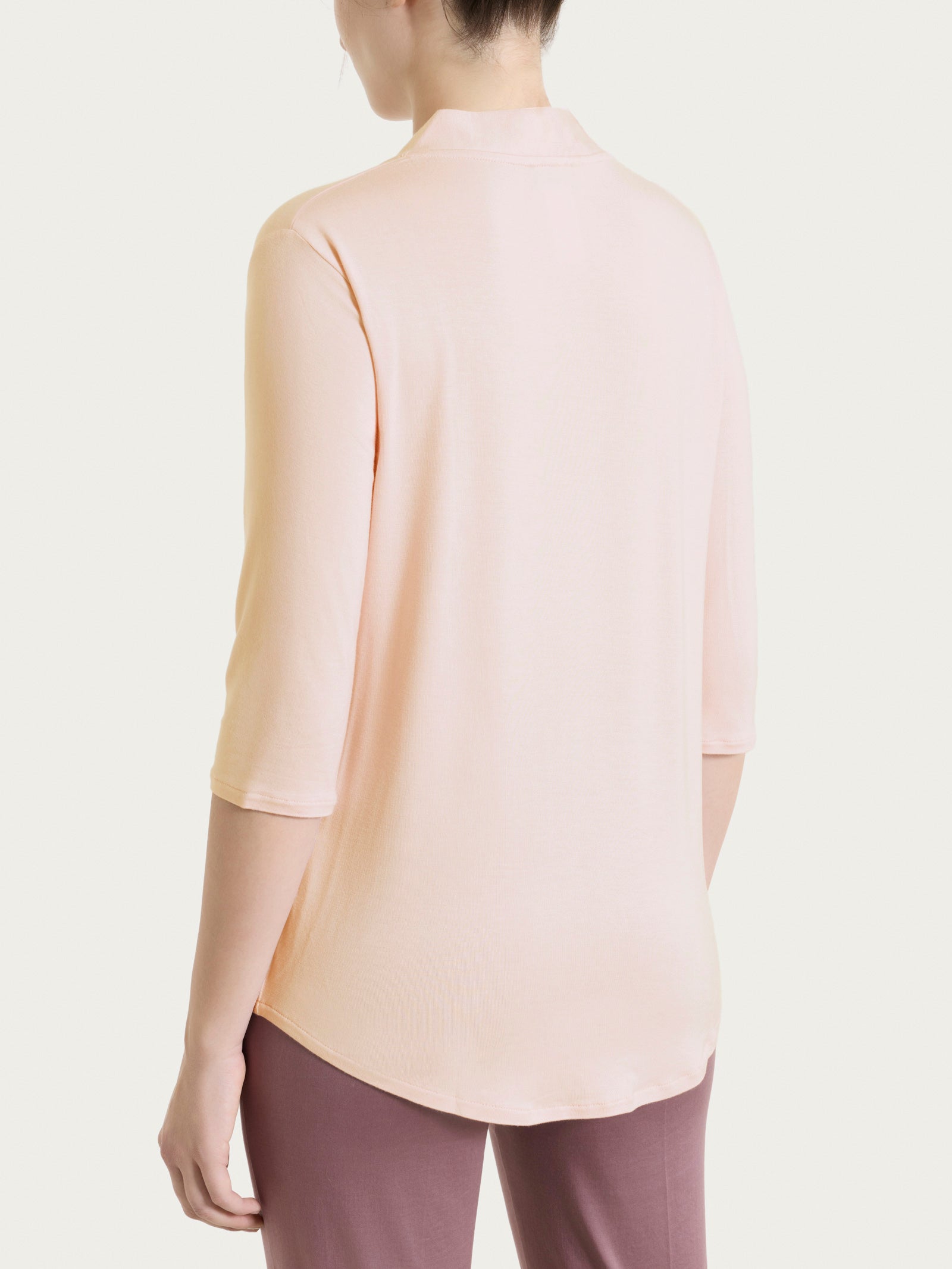 Ragno Viscosa Summer scollo a V maglietta Cameo Rose manica 3/4