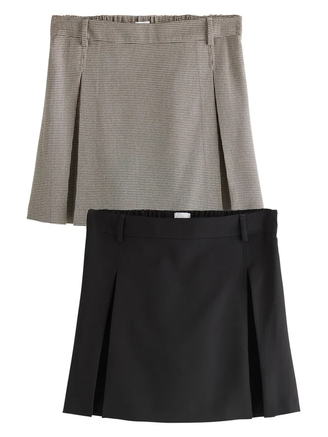 Next The Set Minigonna Donna Confezione da 2 Plissettata