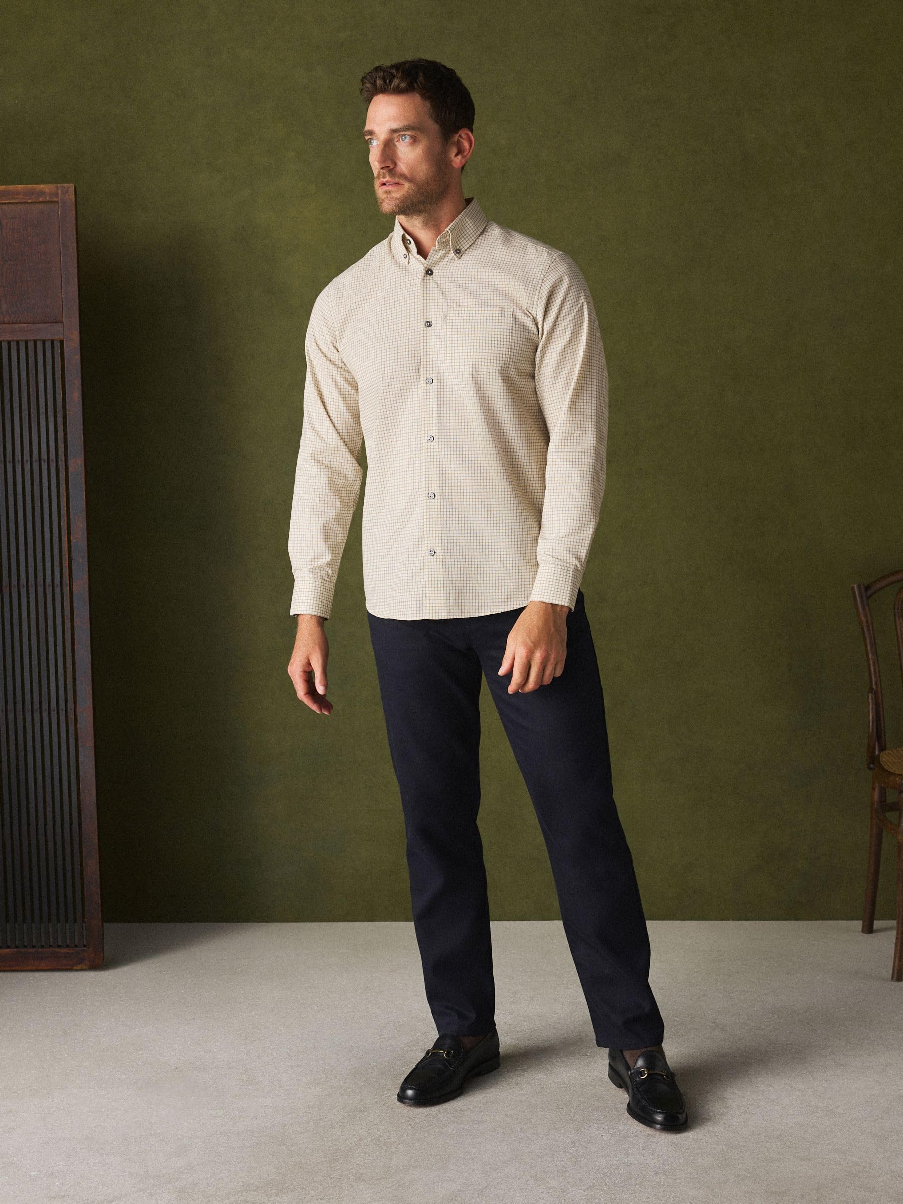 Next camicia oxford uomo manica lunga regular facile da stirare