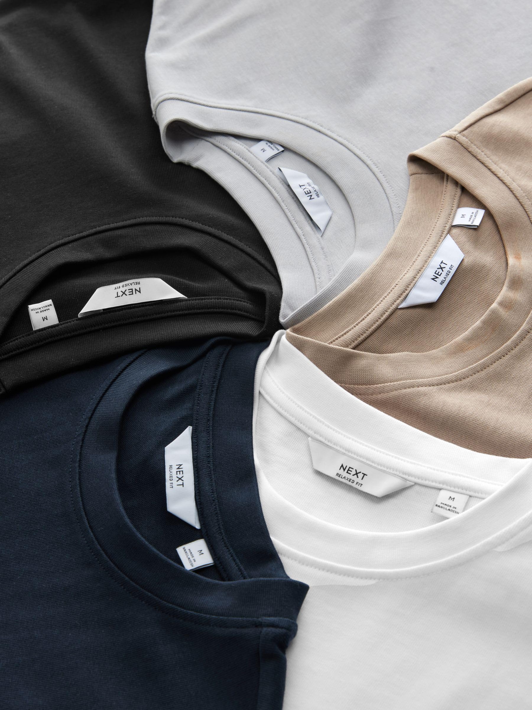 Next T-shirt Uomo 100% Cotone Confezione 5 Pezzi Taglia L