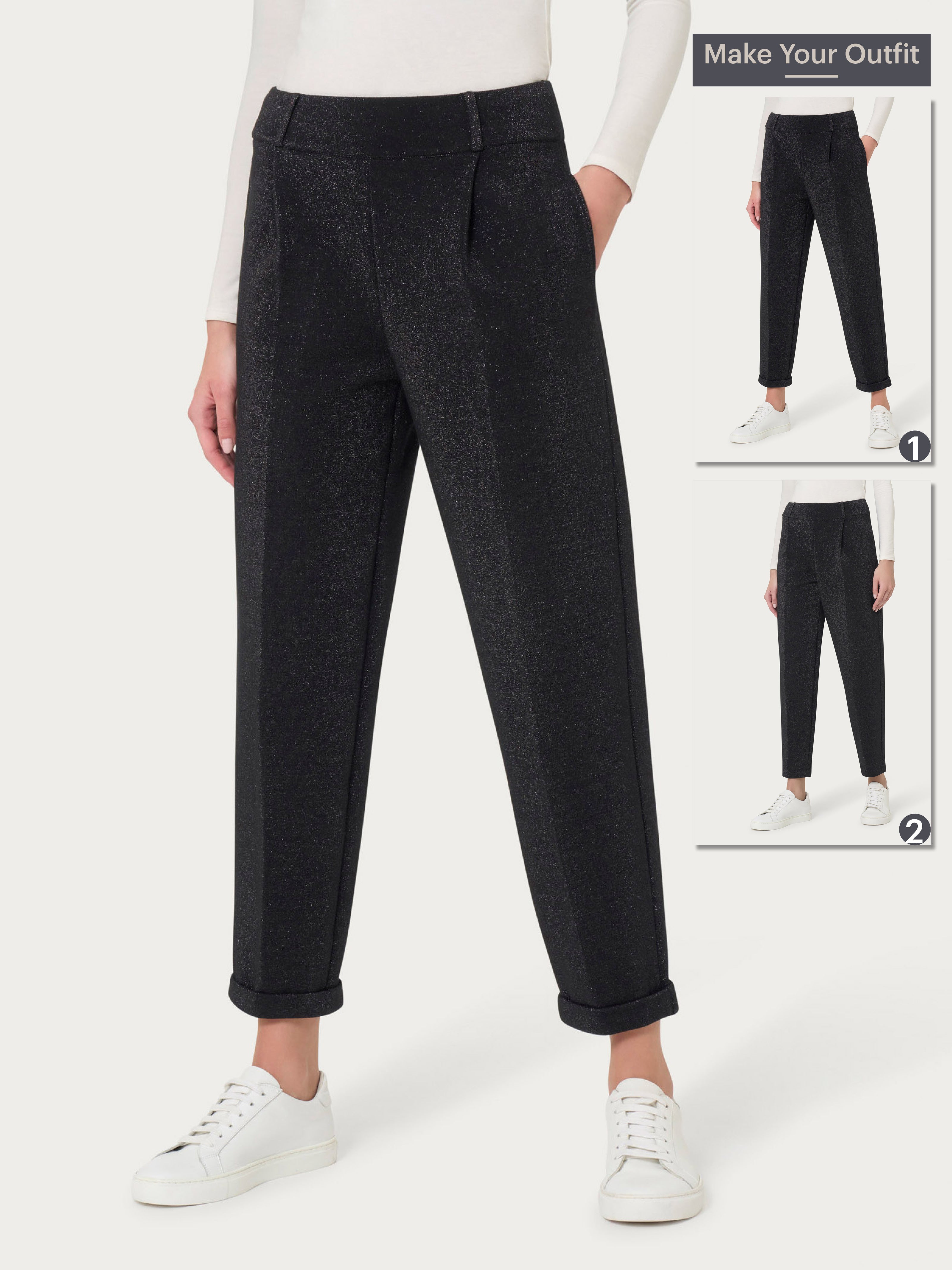Ragno Compact Pantalone Carrot Eco Jacquard Champignon