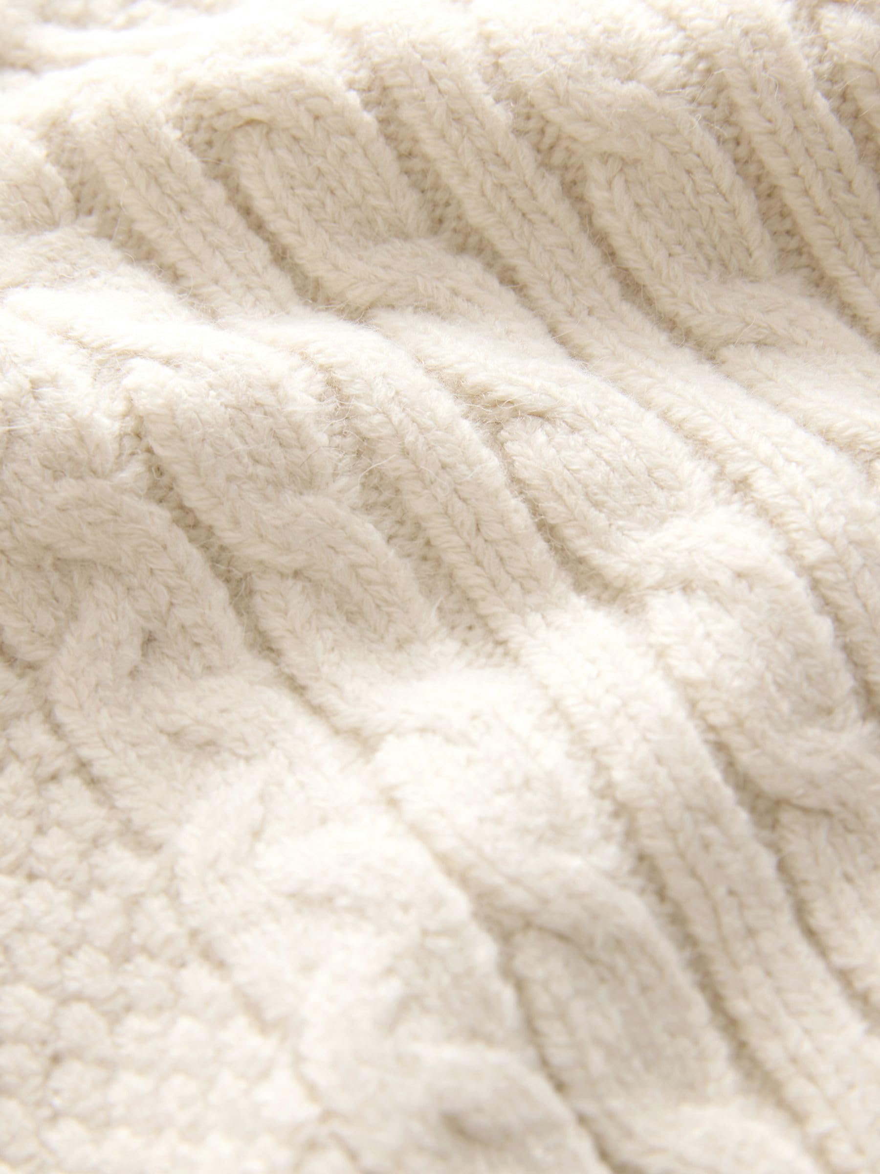 Next maglione bambino trecce con zip collo 62-68