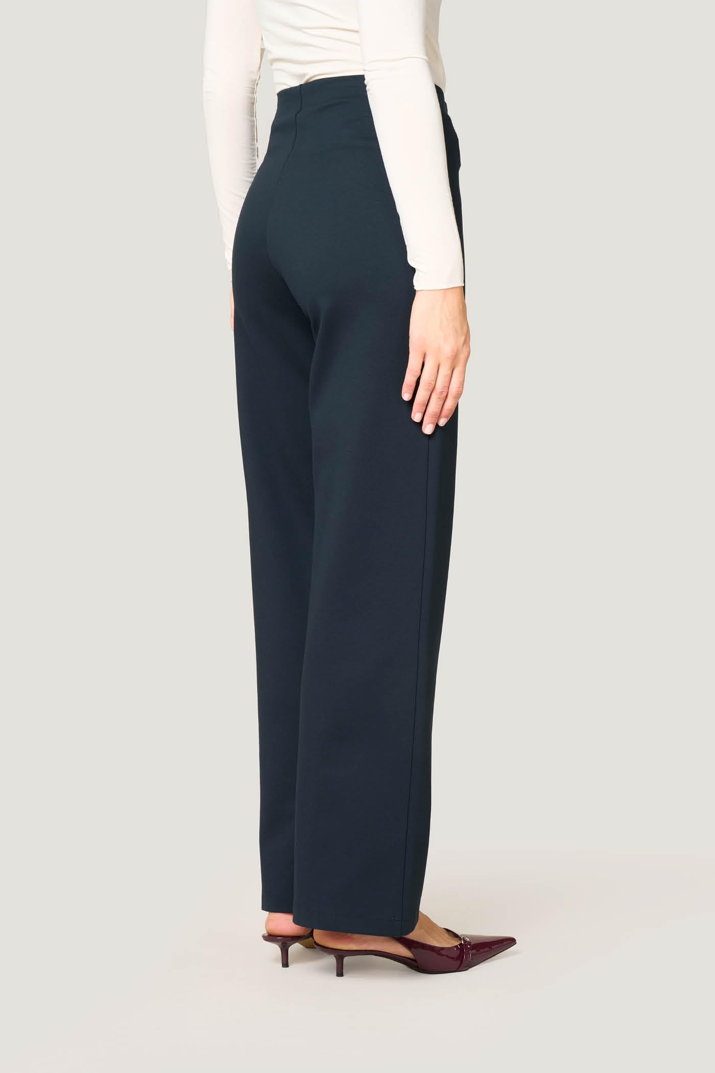 Goldenpoint Wide Leg Pantaloni Viscosa Bottoni Svasati
