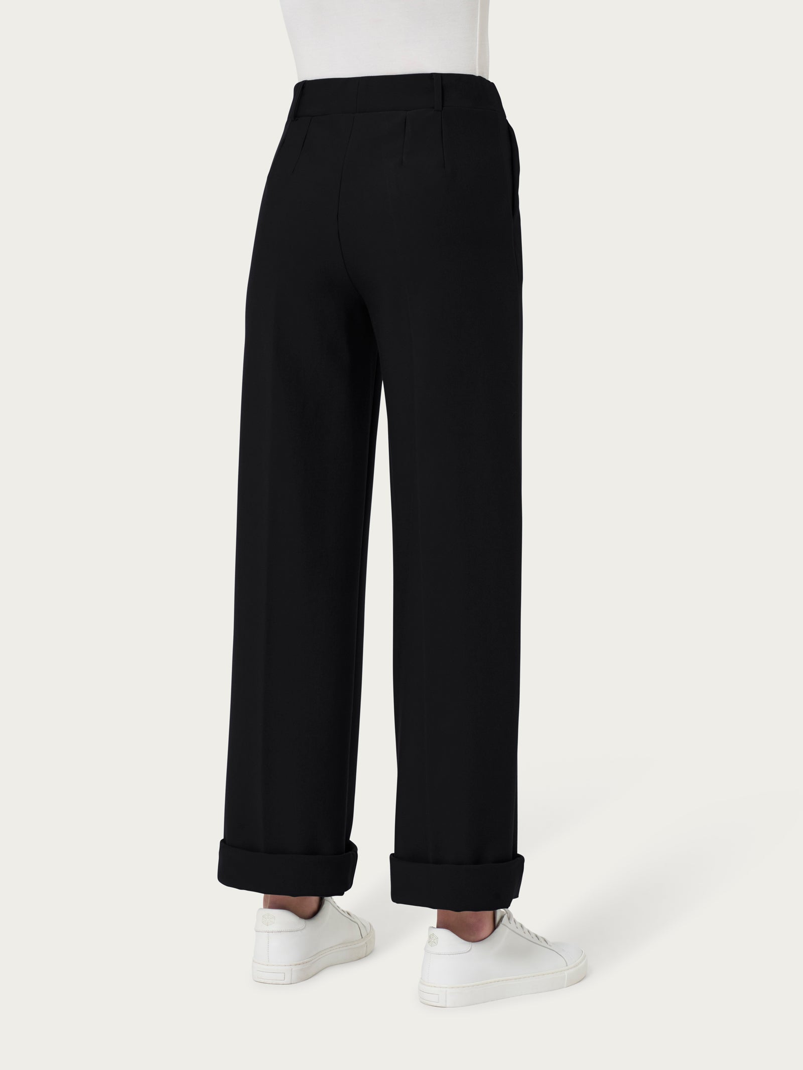 Ragno Compact Light Pantalone Ampio pantaloni Nero con tasche