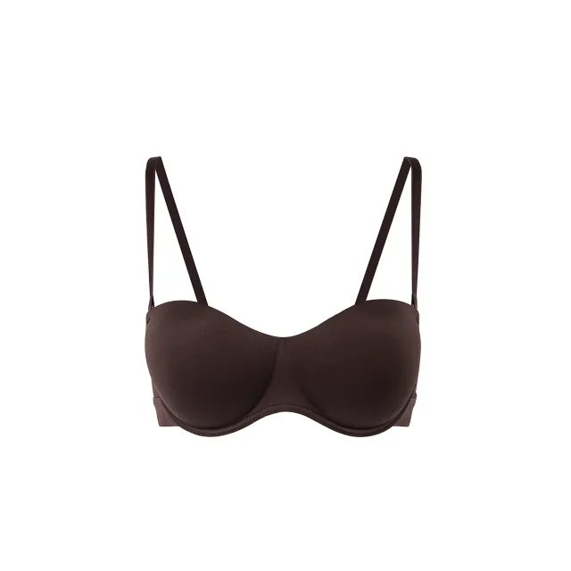 Maria Grazia Severi Reggiseno senza Spalline Imbottito Marrone
