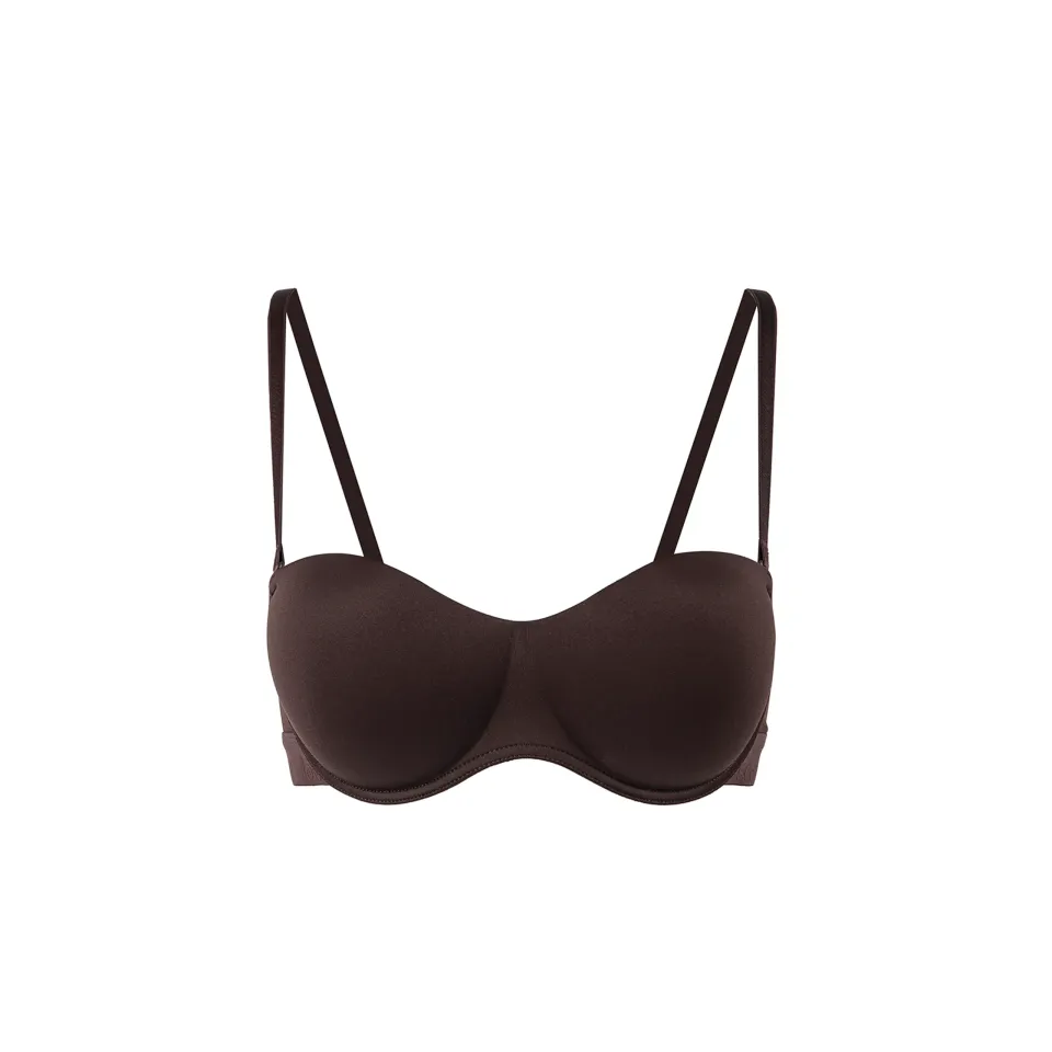 Maria Grazia Severi Reggiseno senza Spalline Imbottito Marrone